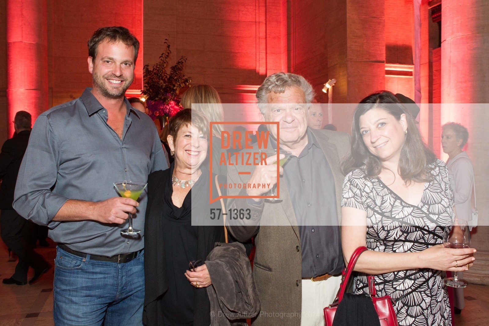 Mike Whitlock, Daryl Shafran, Michael Shafran, Julie Nabejas, SFMOMA Opening Reception for Gorgeous, Asian Art Museum. San Francisco, California, June 19th, 2014, Photo #57-1363 Mike Whitlock, Daryl Shafran, Michael Shafran, Julie Nabejas, Photo #57-1363