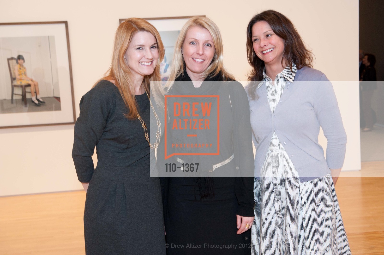 Julie Casemore, Kira Lyons, Jenny Bay, Opening Receptions for Mark Bradford and Rineke Dijkstra, SFMOMA. San Francisco, California, February 15th, 2012, Photo #110-1367 Julie Casemore, Kira Lyons, Jenny Bay, Photo #110-1367
