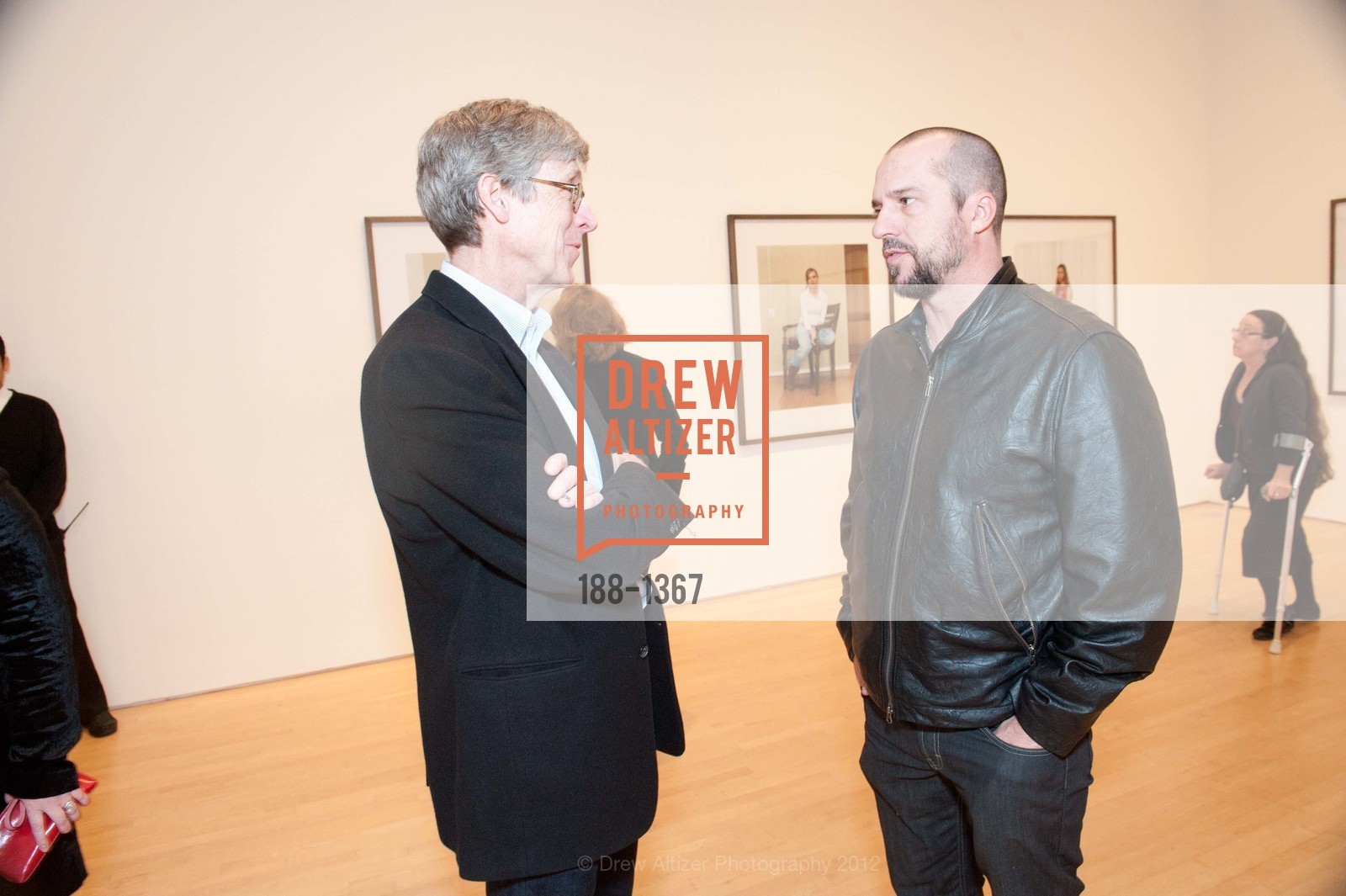 David Mahoney, Doug Rickard, Opening Receptions for Mark Bradford and Rineke Dijkstra, SFMOMA. San Francisco, California, February 15th, 2012, Photo #188-1367 David Mahoney, Doug Rickard, Photo #188-1367