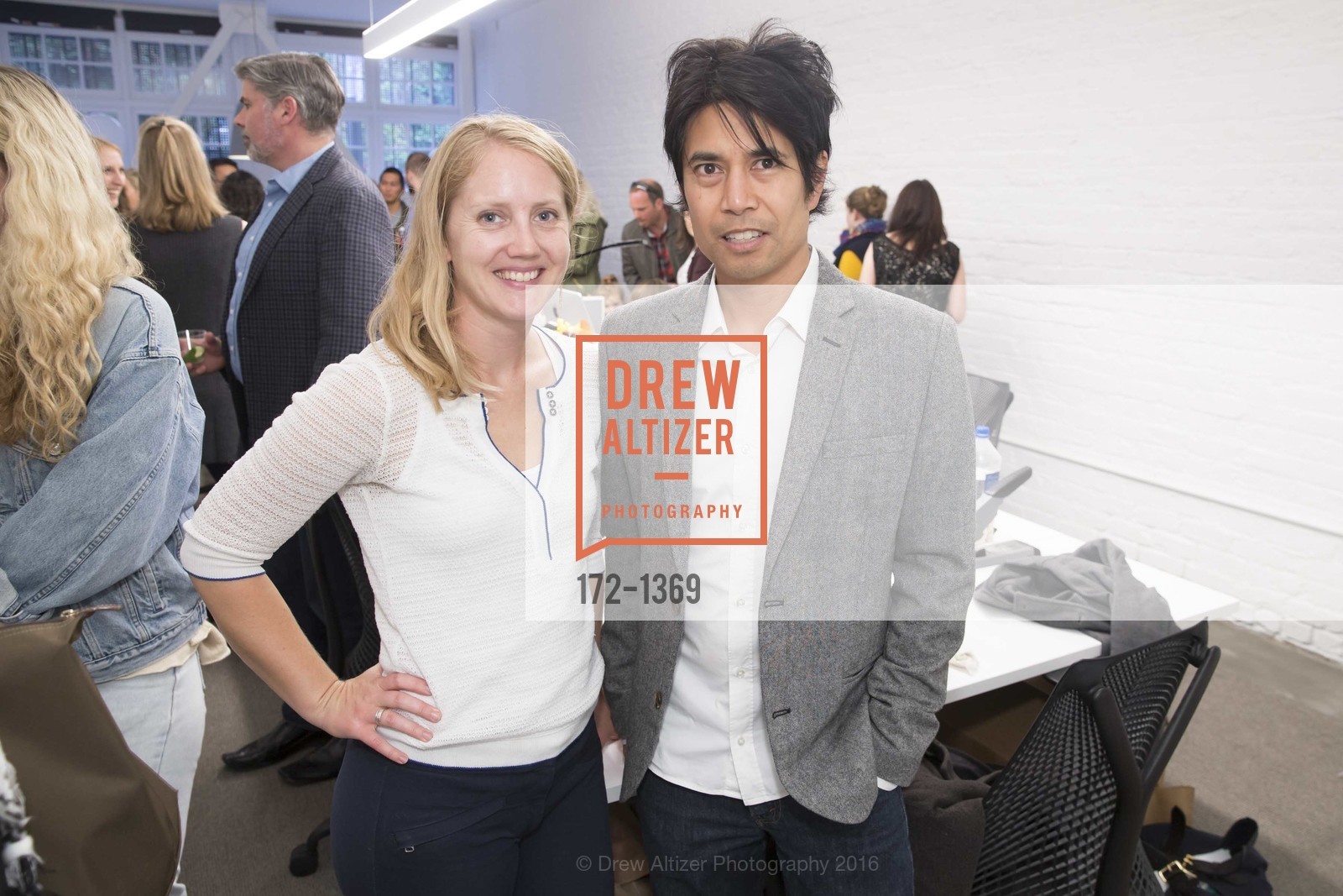 Bridget Shank, Renato Jose, Clayton Timbrell & Co Office Opening, Clayton Timbrell & Co. 90 Cedar St, August 18th, 2016, Photo #172-1369 Bridget Shank, Renato Jose, Photo #172-1369