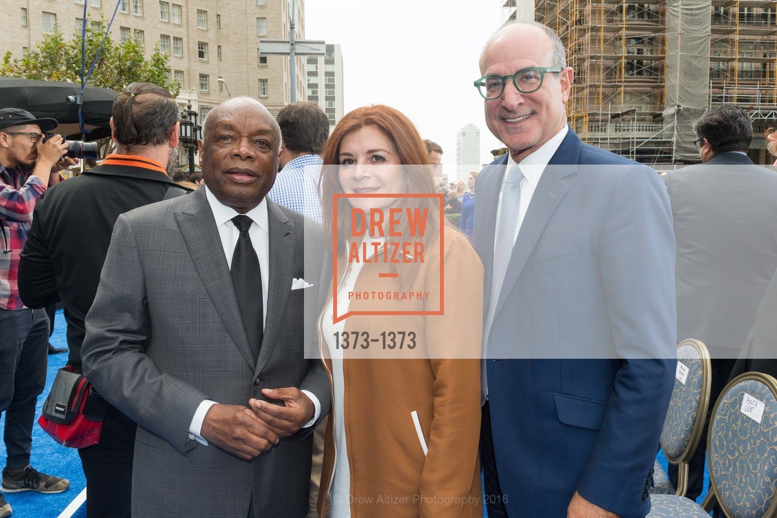 Willie Brown, Farah Makras, Victor Makras, Public Dedication & Unveiling for Tony Bennett Commemorative Statue, Fairmont, August 19th, 2016, Photo #1373-1373 Willie Brown, Farah Makras, Victor Makras, Photo #1373-1373