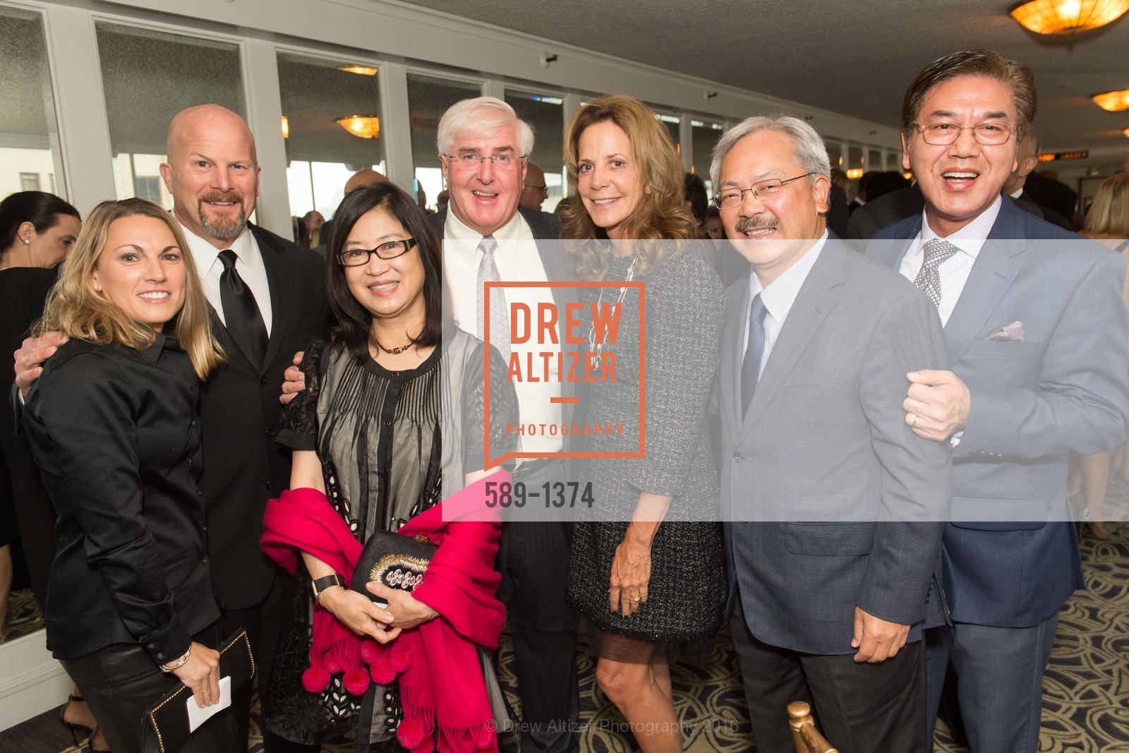 Sharon Suhr, Greg Suhr, Anita Lee, Ron Conway, Gayle Conway, Ed Lee, Paul Tansanich, Tony Bennett Benefit Dinner and Concert, Fairmont, Venetian Room, December 12th, 2017, Photo #589-1374 Sharon Suhr, Greg Suhr, Anita Lee, Ron Conway, Gayle Conway, Ed Lee, Paul Tansanich, Photo #589-1374