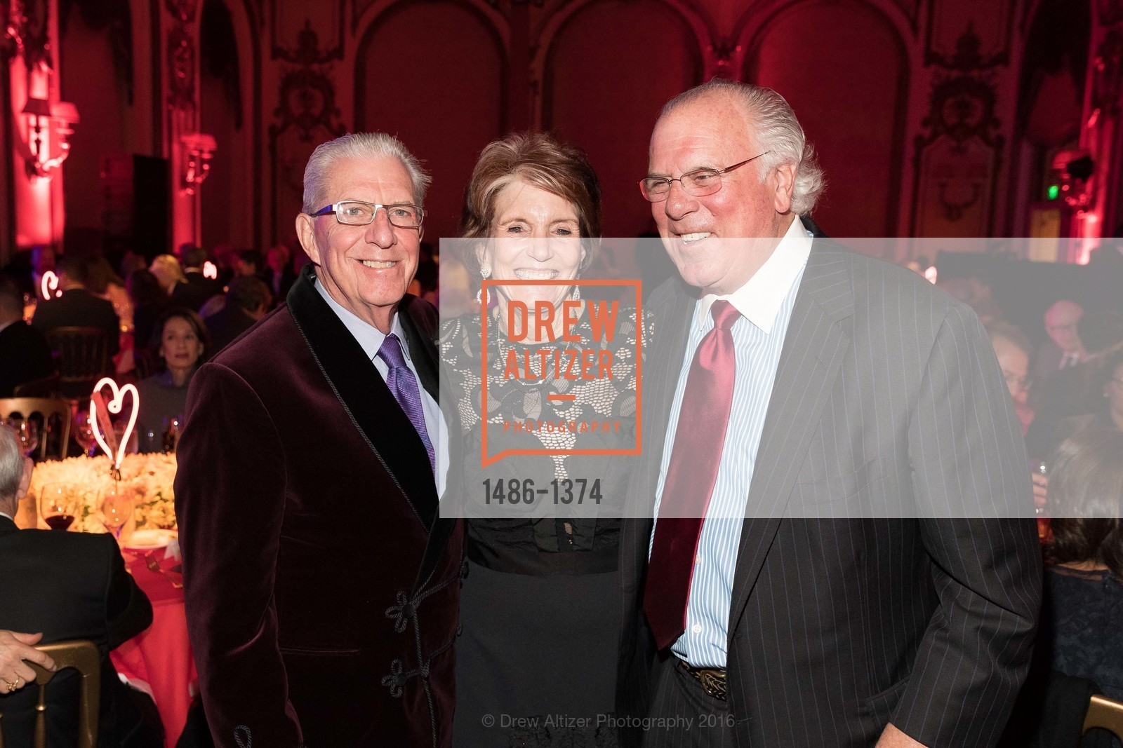 Rich Guggenhime, Judy Guggenhime, Lou Giraudo, Tony Bennett Benefit Dinner and Concert, Fairmont, Venetian Room, August 20th, 2016, Photo #1486-1374 Rich Guggenhime, Judy Guggenhime, Lou Giraudo, Photo #1486-1374