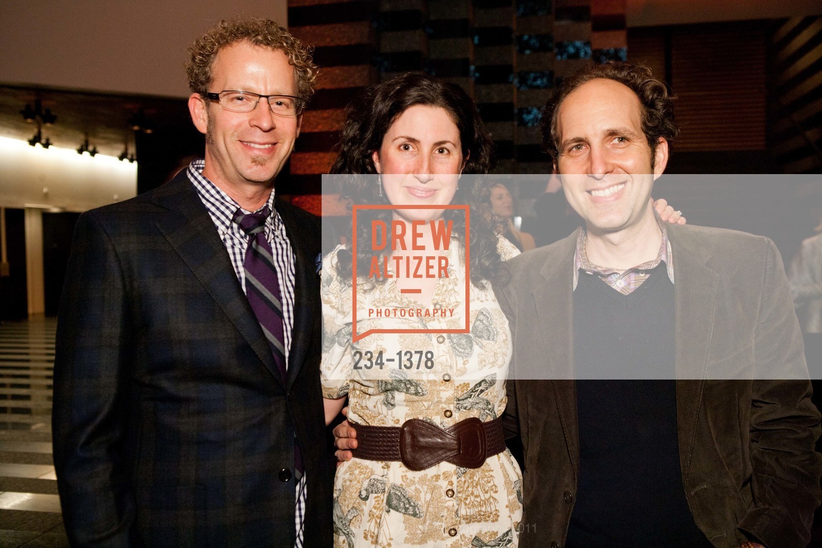 Ken Goldberg, Ahna Girshick, Scott Snibbe, Opening Reception for Francesca Woodman and The Air We Breathe at SFMOMA, SFMOMA, November 4th, 2011, Photo #234-1378 Ken Goldberg, Ahna Girshick, Scott Snibbe, Photo #234-1378