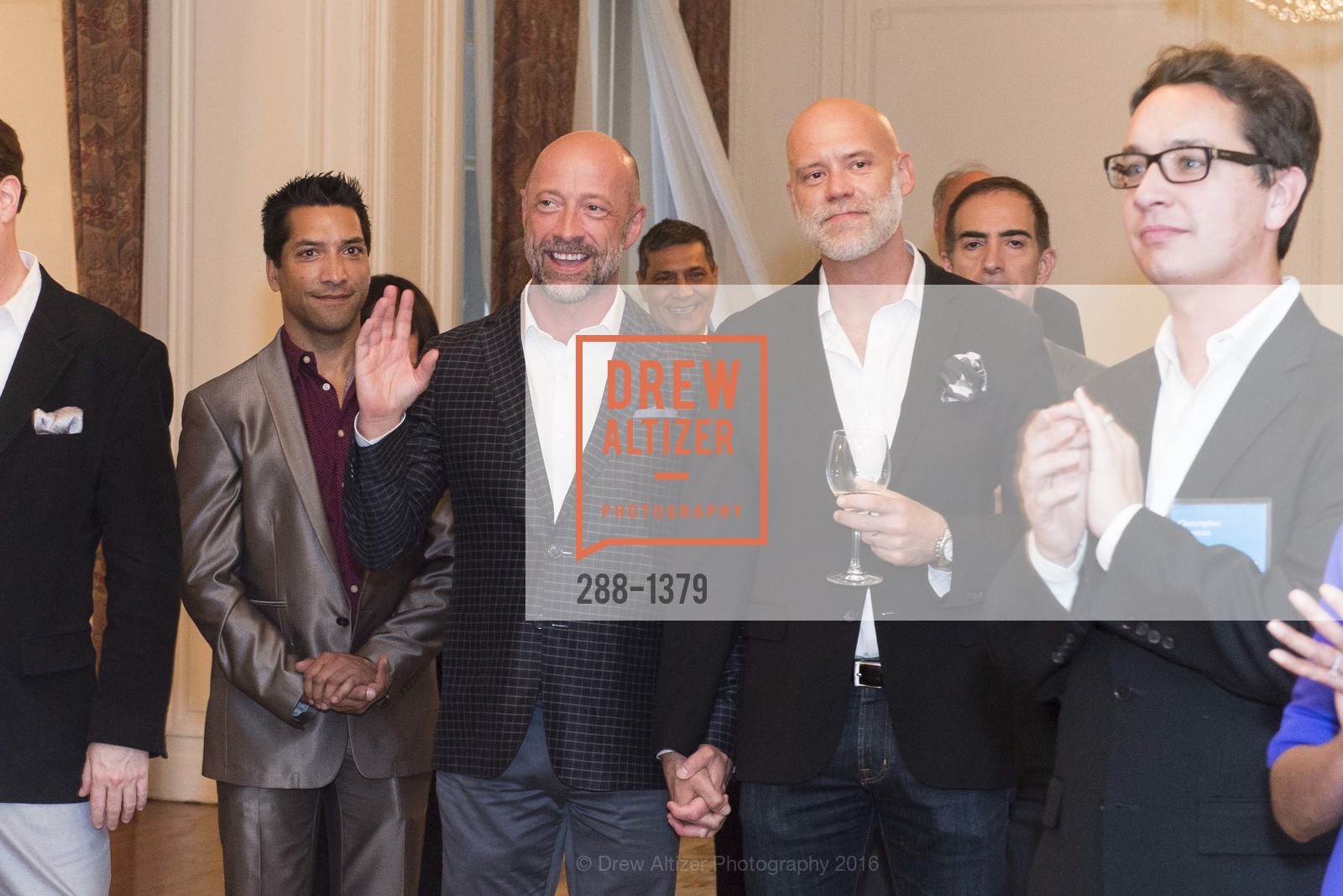 Elmer Guerrero, Dan Bernal, Dan Burns, Christopher Wiseman, Compassion is Universal Preview Party, Palace Hotel, August 22nd, 2016, Photo #288-1379 Elmer Guerrero, Dan Bernal, Dan Burns, Christopher Wiseman, Photo #288-1379