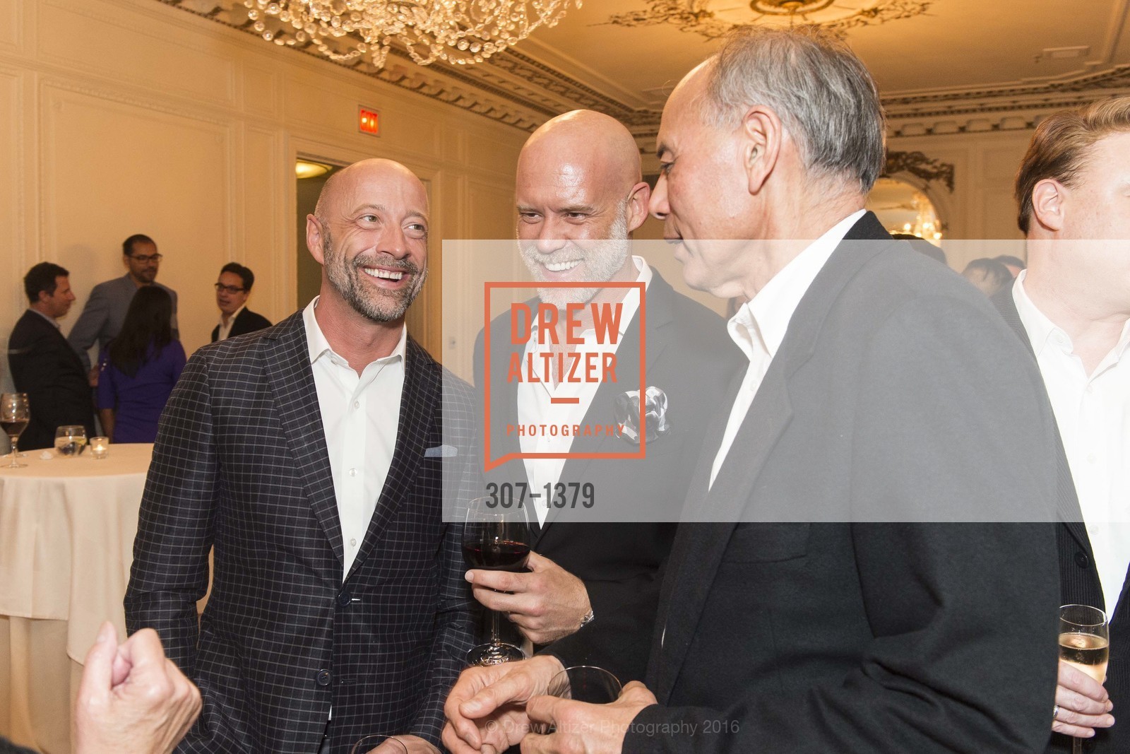 Dan Bernal, Dan Burns, Bill Lee, Compassion is Universal Preview Party, Palace Hotel, August 22nd, 2016, Photo #307-1379 Dan Bernal, Dan Burns, Bill Lee, Photo #307-1379
