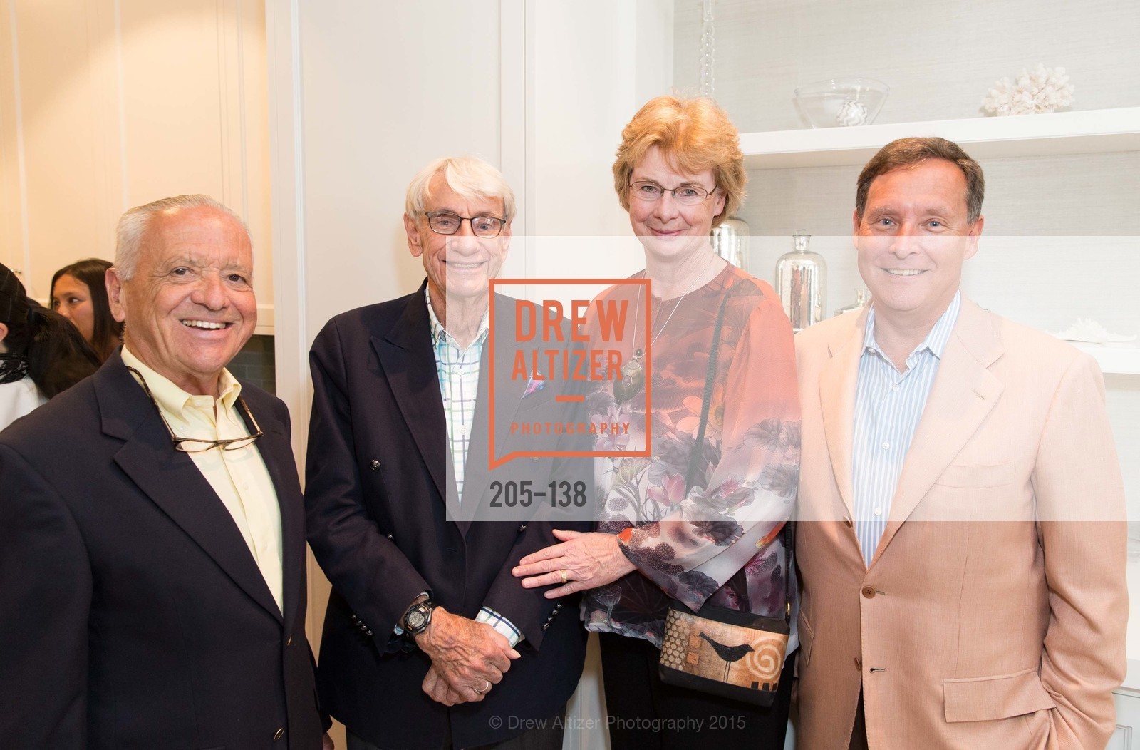 Ron Rankin, Les Belville, Lynn Lohr, Chris Jones, Gucci & Vogue Dinner, Private Residence. Private Residence, May 30th, 2015, Photo #205-138 Ron Rankin, Les Belville, Lynn Lohr, Chris Jones, Photo #205-138