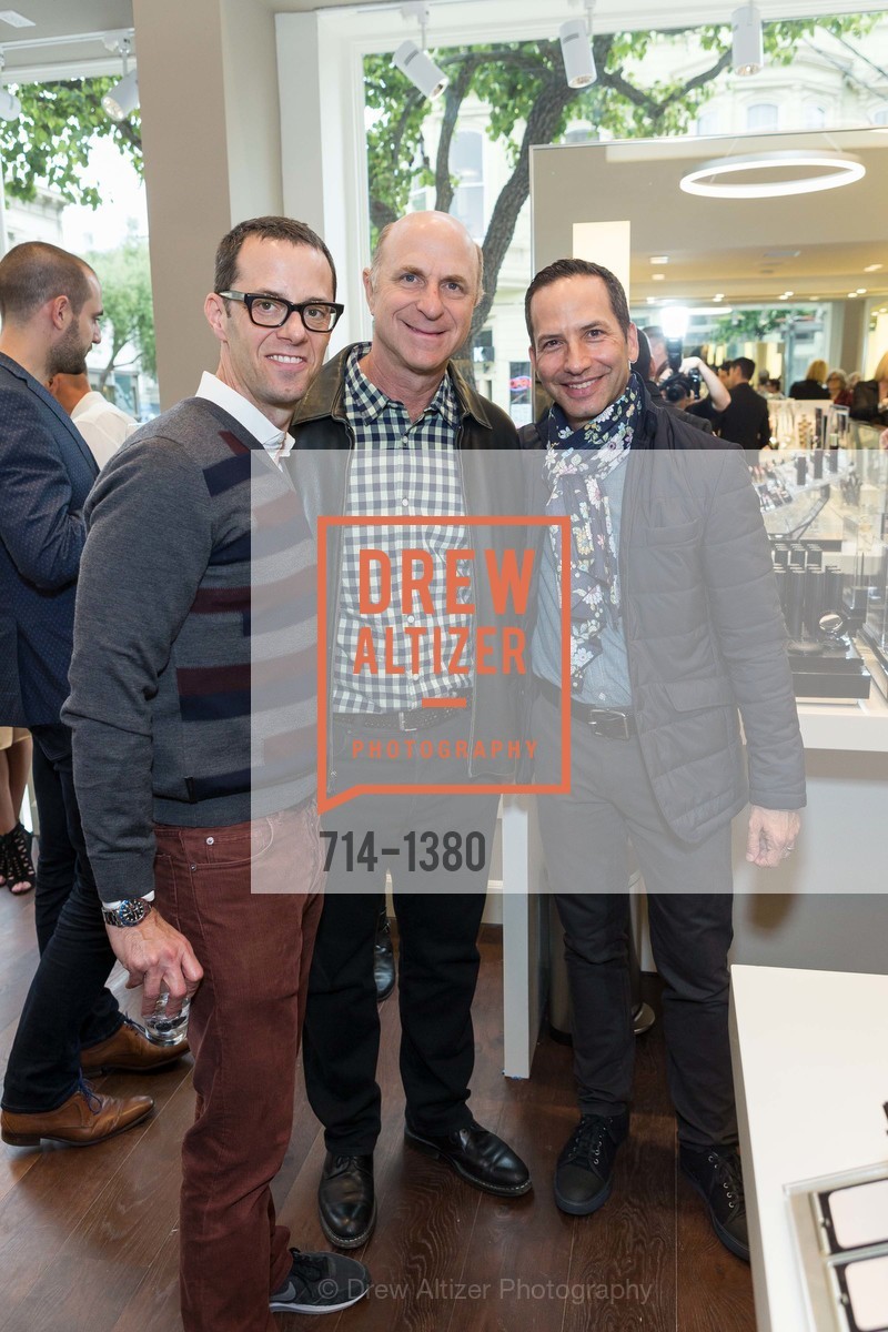 Brian Saliman, William Fisher, Larry Mathews, Space NK Opening, 2000 Fillmore St. 2000 Fillmore St, San Francisco, CA 94115, Photo #714-1380 Brian Saliman, William Fisher, Larry Mathews, Photo #714-1380