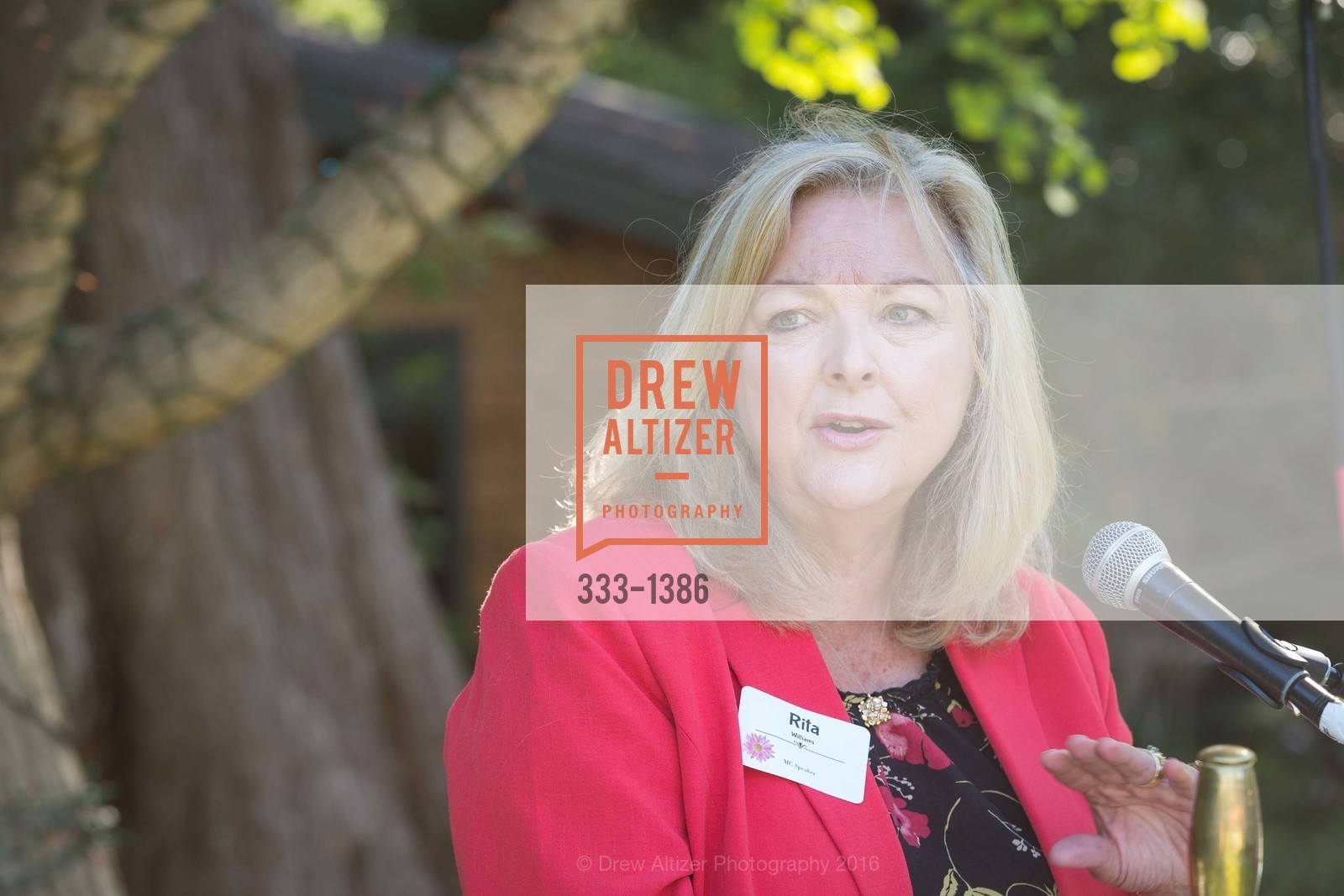 Rita Williams, Auxiliary of Court Appointed Special Advocates (CASA) of San Mateo County Annual Garden Party, Private Garden in Hillsborough. 125 El Cerrito Avenue, August 28th, 2016, Photo #333-1386 Rita Williams, Photo #333-1386