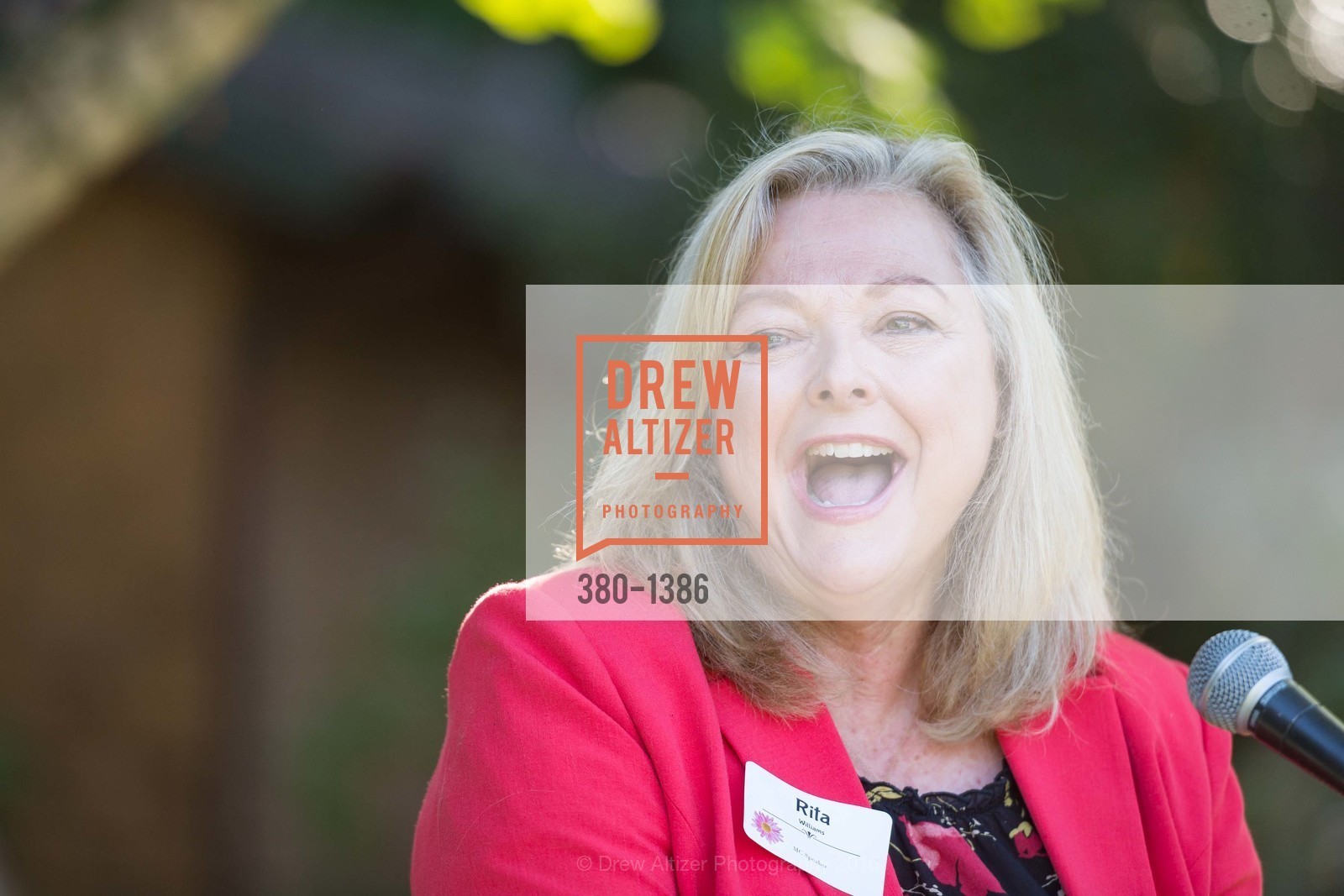 Rita Williams, Auxiliary of Court Appointed Special Advocates (CASA) of San Mateo County Annual Garden Party, Private Garden in Hillsborough. 125 El Cerrito Avenue, August 28th, 2016, Photo #380-1386 Rita Williams, Photo #380-1386