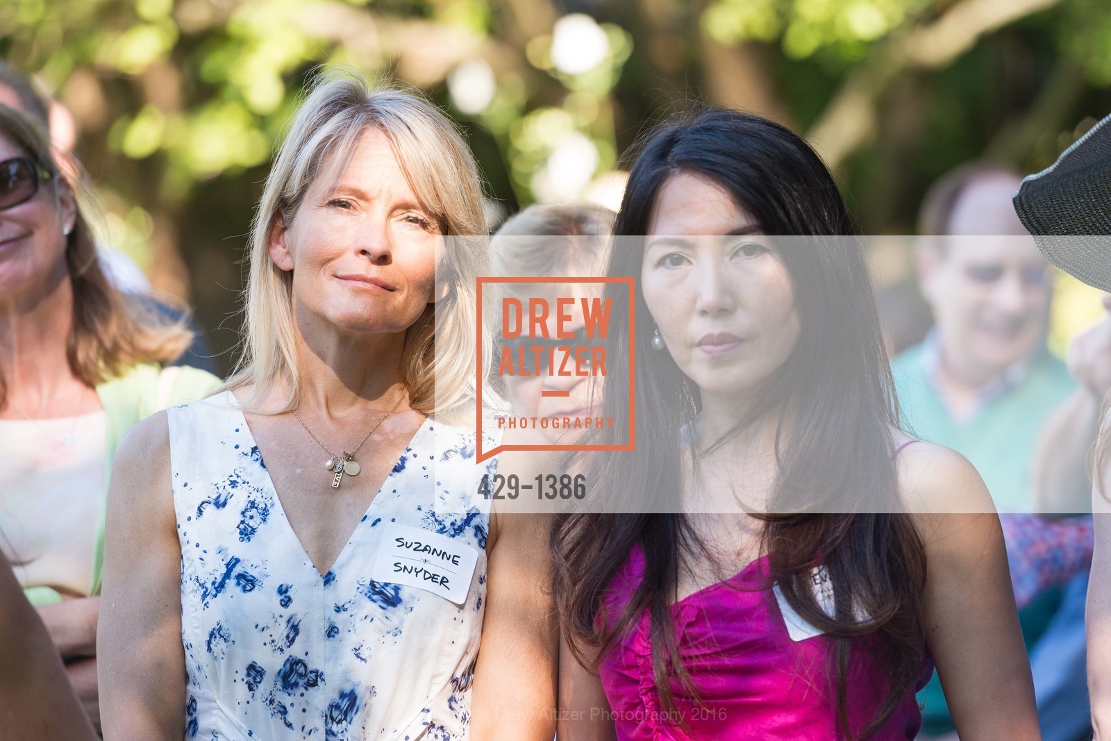 Suzanne Snyder, Eva Wu, Auxiliary of Court Appointed Special Advocates (CASA) of San Mateo County Annual Garden Party, Private Garden in Hillsborough. 125 El Cerrito Avenue, August 28th, 2016, Photo #429-1386 Suzanne Snyder, Eva Wu, Photo #429-1386