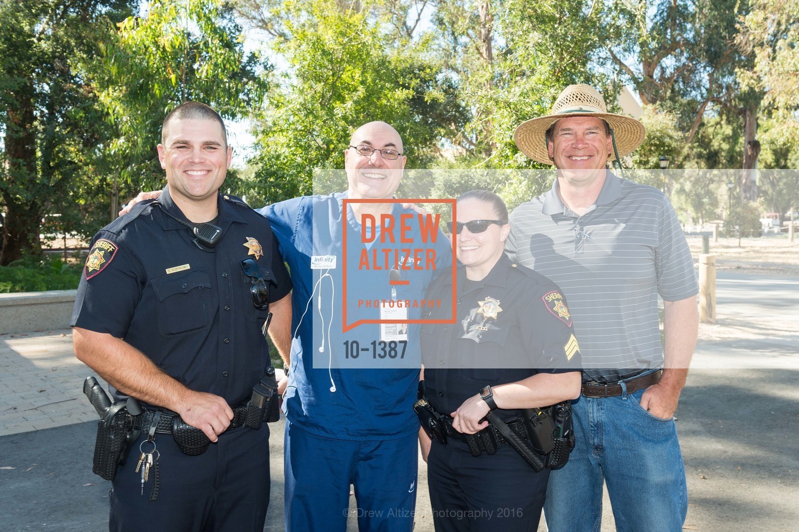 Kostielney, Michael Dotterer, Kristina Bell, Craig Awbrey, Robert Mitchell Going Away Party Tailgate, Lasuen Picnic Area, September 2nd, 2016, Photo #10-1387 Kostielney, Michael Dotterer, Kristina Bell, Craig Awbrey, Photo #10-1387