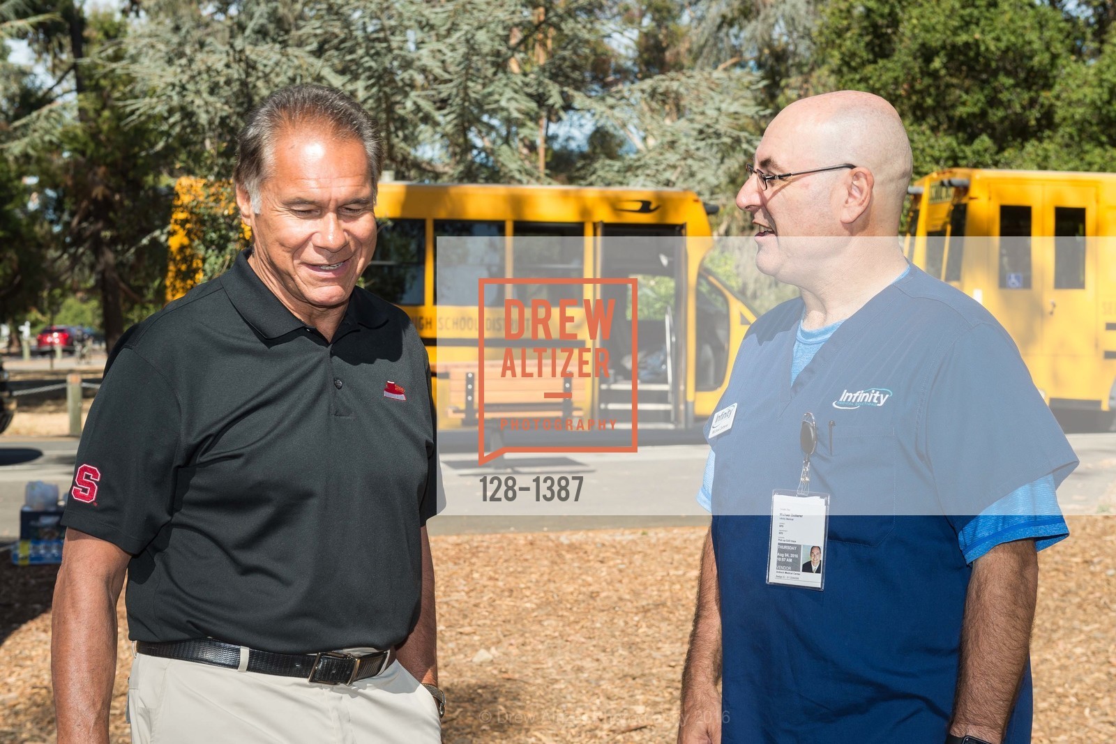 Jim Plunkett, Michael Dotterer, Robert Mitchell Going Away Party Tailgate, Lasuen Picnic Area, September 2nd, 2016, Photo #128-1387 Jim Plunkett, Michael Dotterer, Photo #128-1387