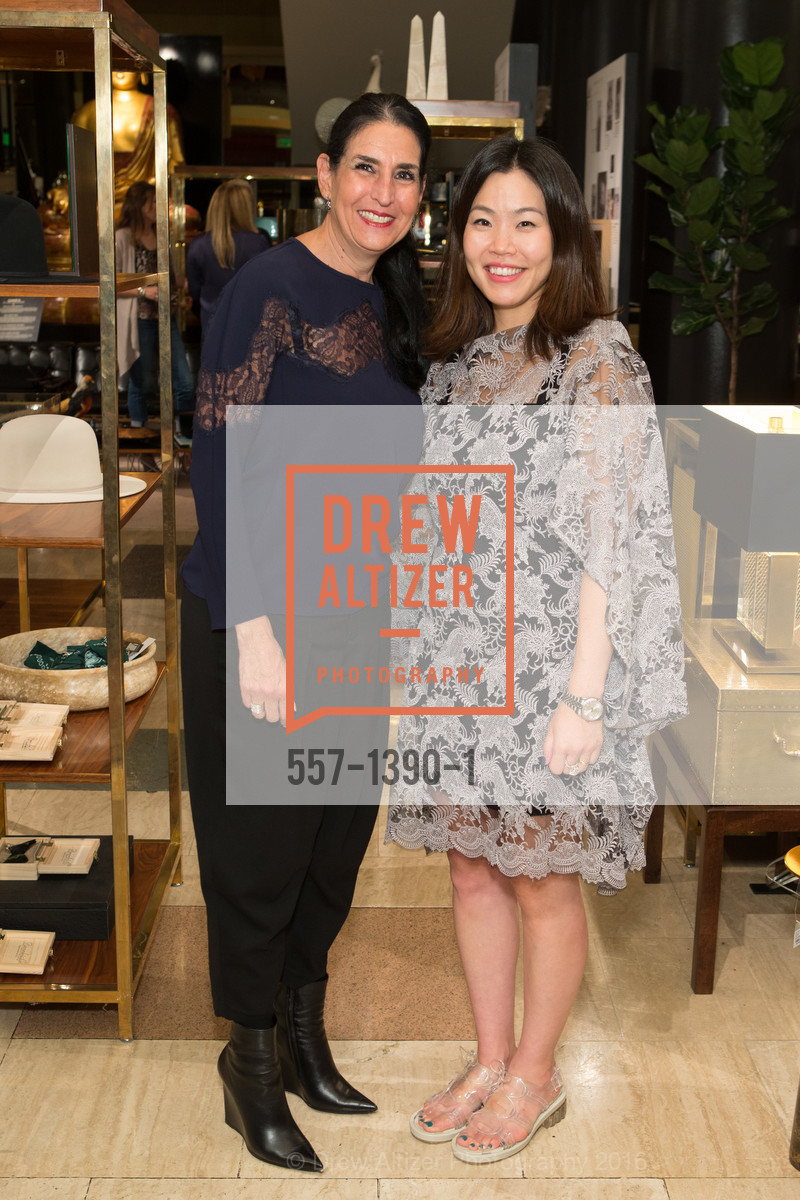 Claudia Hollingsworth, Oakjee Lee, GUMP's Hosts Hayward Pop-Up Cocktail Party, GUMPS. 135 Post Street, San Francisco, CA 94108, September 8th, 2016, Photo #557-1390-1 Claudia Hollingsworth, Oakjee Lee, Photo #557-1390-1