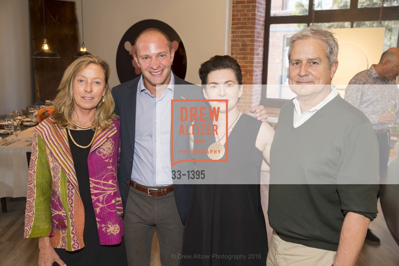 Patsy Nickum, Brad Krefman, Alisa Carroll, Richard Beard, Dinner at Studio Roeper with Alisa Carroll, Studio Roeper. 215 15th Street, San Francisco, CA, September 8th, 2016, Photo #33-1395 Patsy Nickum, Brad Krefman, Alisa Carroll, Richard Beard, Photo #33-1395