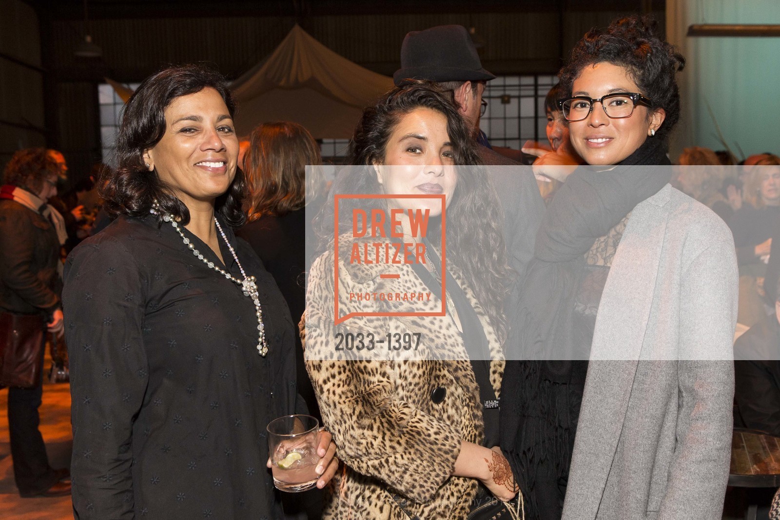 Mary Conrad, Jing Jacobs, Sara Williams, FOR-SITE's Home Land Security Opening Gala, Crissy Field Building 937, September 10th, 2016, Photo #2033-1397 Mary Conrad, Jing Jacobs, Sara Williams, Photo #2033-1397