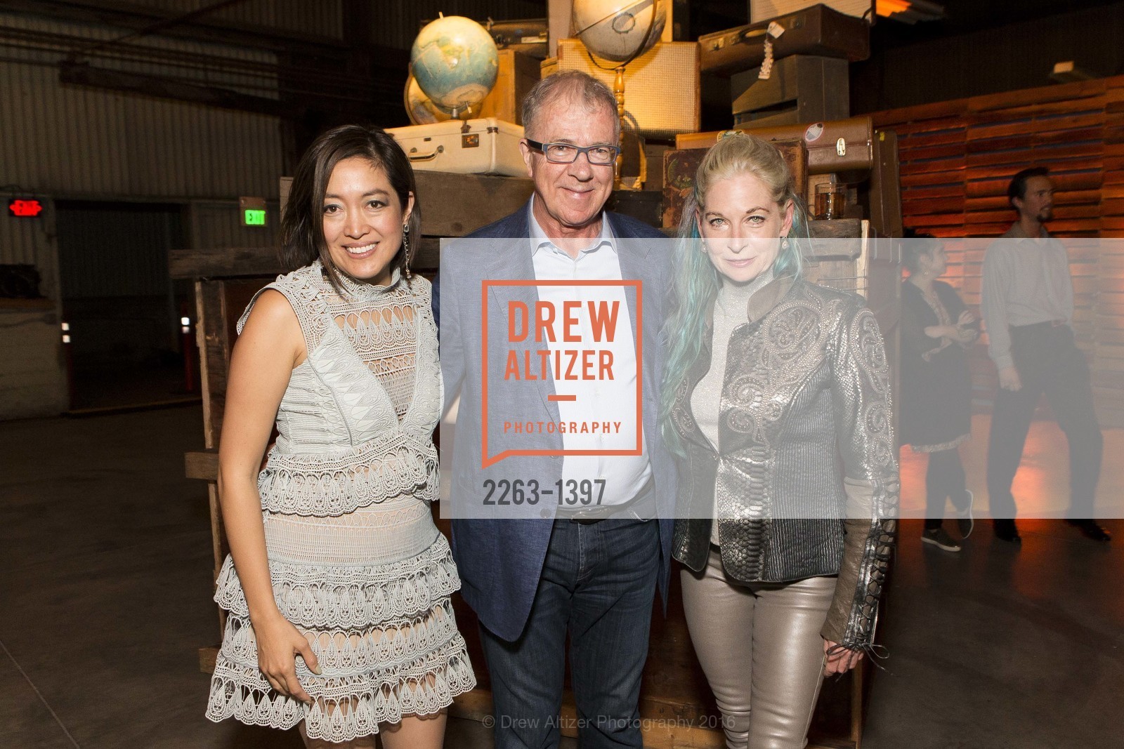 Aey Phanachet, Roger Evans, Cheryl Haines, FOR-SITE's Home Land Security Opening Gala, Crissy Field Building 937, September 10th, 2016, Photo #2263-1397 Aey Phanachet, Roger Evans, Cheryl Haines, Photo #2263-1397