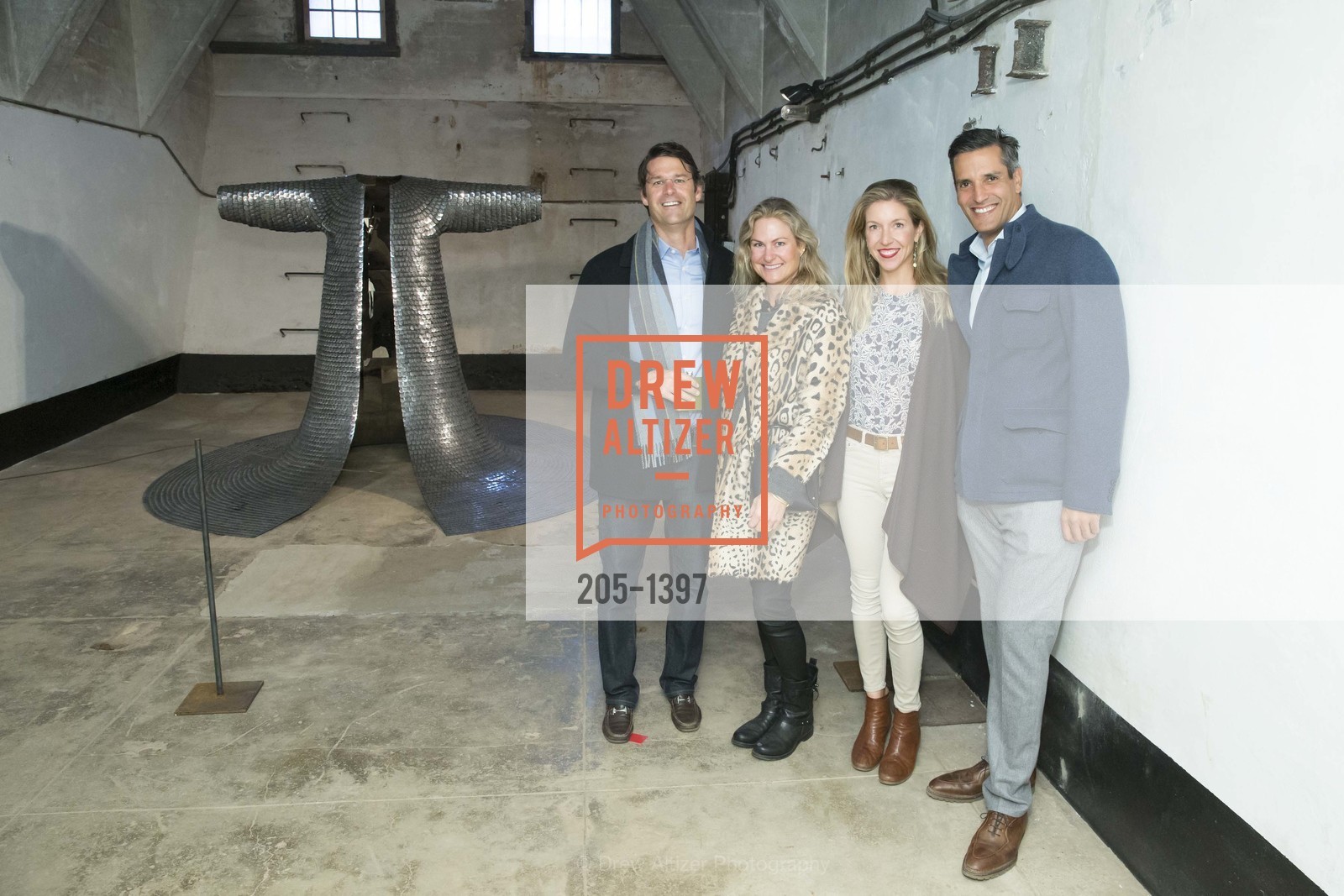 Ian Morton, Kim Morton, Jane Gruber, Wyatt Gruber, FOR-SITE's Home Land Security Opening Gala, Crissy Field Building 937, Photo #205-1397 Ian Morton, Kim Morton, Jane Gruber, Wyatt Gruber, Photo #205-1397