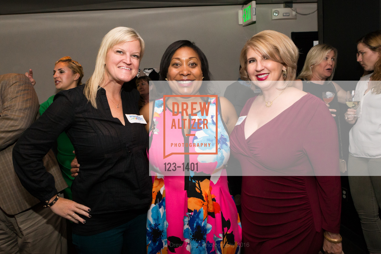Blair Palmer, Gwyneth Borden, Roberta Economidis, Borden for BART Campaign Kick Off, Lolinda. 2518 Mission Street, September 13th, 2016, Photo #123-1401 Blair Palmer, Gwyneth Borden, Roberta Economidis, Photo #123-1401