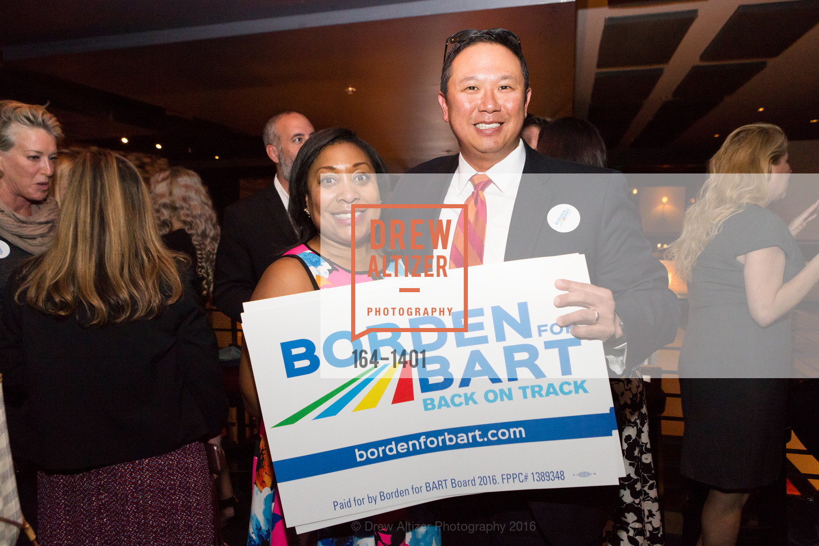 Gwyneth Borden, Ike Kwon, Borden for BART Campaign Kick Off, Lolinda. 2518 Mission Street, September 13th, 2016, Photo #164-1401 Gwyneth Borden, Ike Kwon, Photo #164-1401