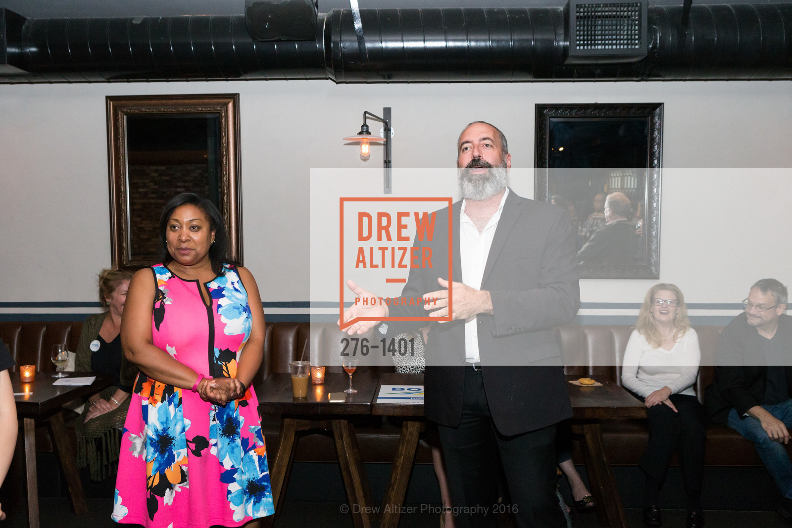 Gwyneth Bordon, Tom Radulovich, Borden for BART Campaign Kick Off, Lolinda. 2518 Mission Street, September 13th, 2016, Photo #276-1401 Gwyneth Bordon, Tom Radulovich, Photo #276-1401