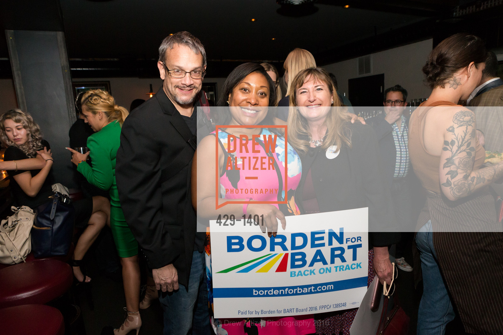Gwyneth Borden, Leslie Milloy, Borden for BART Campaign Kick Off, Lolinda. 2518 Mission Street, September 13th, 2016, Photo #429-1401 Gwyneth Borden, Leslie Milloy, Photo #429-1401