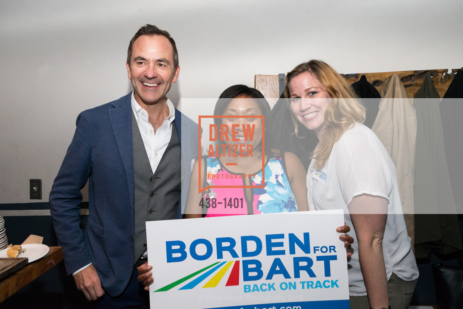 Adriano Paganini, Gwyneth Borden, Samantha Higgins, Borden for BART Campaign Kick Off, Lolinda. 2518 Mission Street, September 13th, 2016, Photo #438-1401 Adriano Paganini, Gwyneth Borden, Samantha Higgins, Photo #438-1401