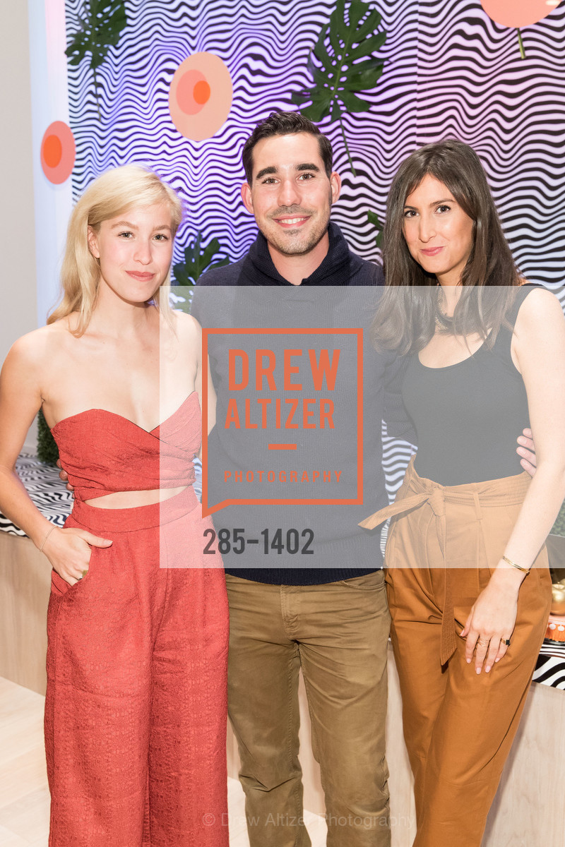 Anna-Alexia Basile, George Revel, Andrea Funsten, PIA Opening Party, 414 Jackson Street. 414 Jackson Street, Photo #285-1402 Anna-Alexia Basile, George Revel, Andrea Funsten, Photo #285-1402