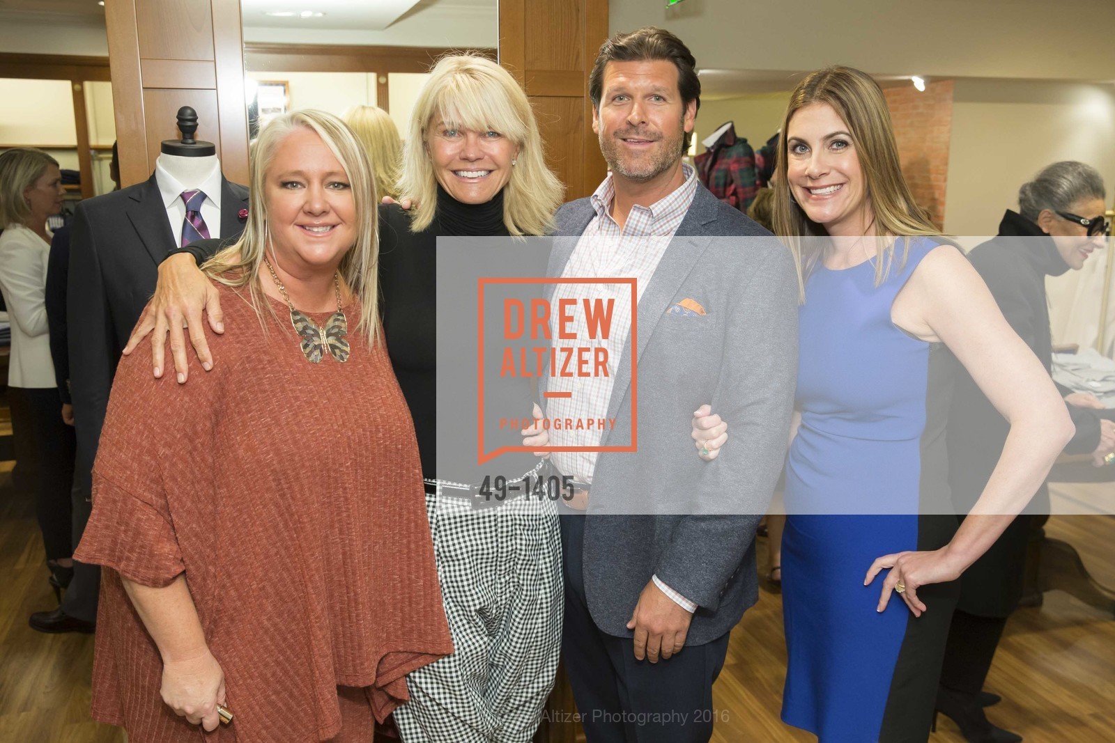 Lori Puccinelli Stern, Jennifer Montana, Matthew Cook, Jennifer Cook, Brooks Brothers and Gentry Home Magazine Celebrate the September Issue with Matthew Cook, Andrew Johnston & Jennifer Nagle, Brooks Brothers Union Square, September 13th, 2016, Photo #49-1405 Lori Puccinelli Stern, Jennifer Montana, Matthew Cook, Jennifer Cook, Photo #49-1405