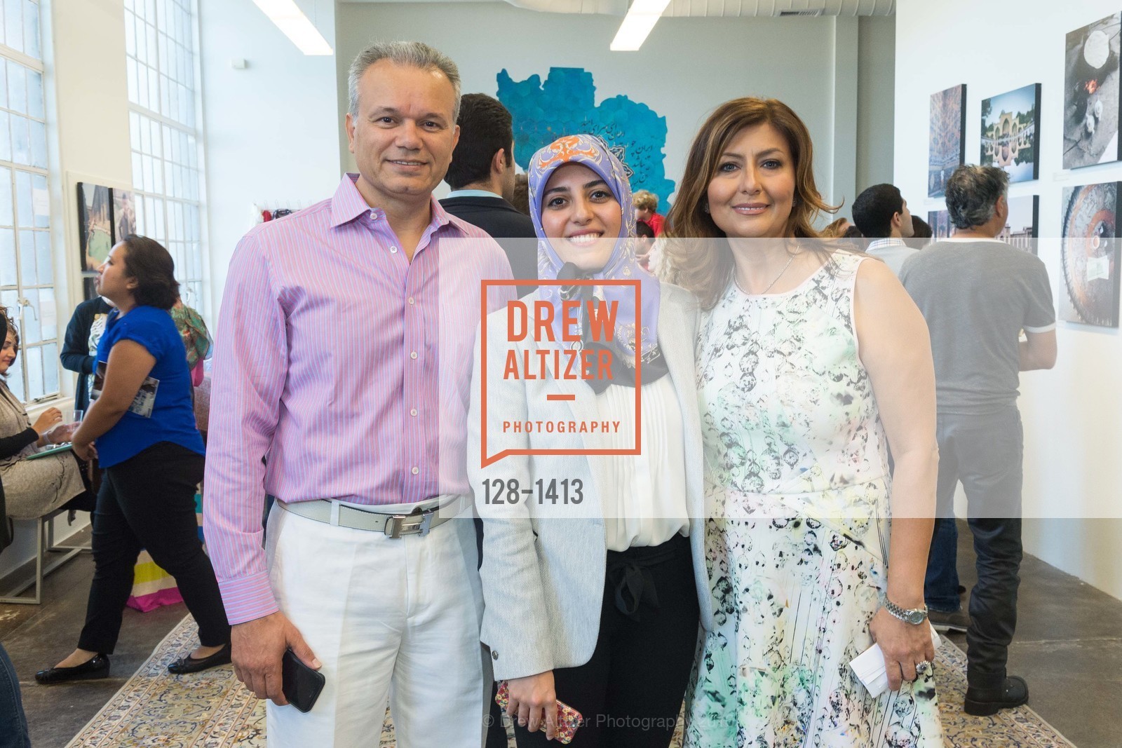 Hoss Abar, Mahya Jaberiansari, Farzaneh Jabbari, Iran Unveiled - Group Photo Exhibition, Kala Art Institute. 2990 San Pablo Avenue, Berkeley CA 94702, September 17th, 2016, Photo #128-1413 Hoss Abar, Mahya Jaberiansari, Farzaneh Jabbari, Photo #128-1413