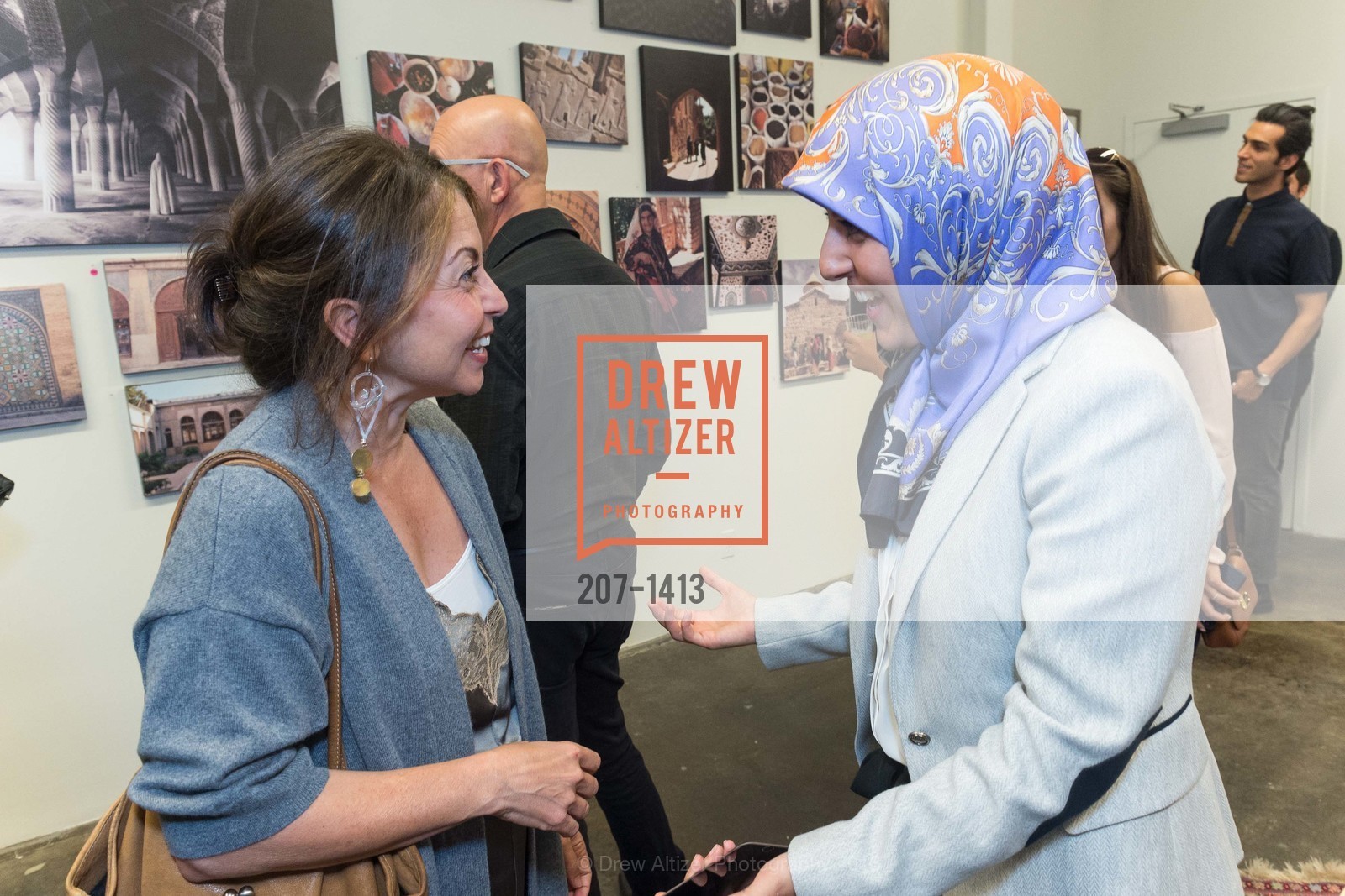 Neda Nobari, Mahya Jaberiansari, Iran Unveiled - Group Photo Exhibition, Kala Art Institute. 2990 San Pablo Avenue, Berkeley CA 94702, September 17th, 2016, Photo #207-1413 Neda Nobari, Mahya Jaberiansari, Photo #207-1413