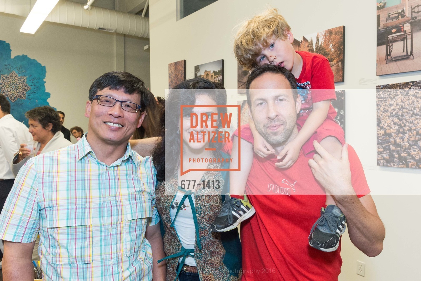 Peisung Tsai, Golnar Fadaei, D'Artagnan Cellan, Iran Unveiled - Group Photo Exhibition, Kala Art Institute. 2990 San Pablo Avenue, Berkeley CA 94702, September 17th, 2016, Photo #677-1413 Peisung Tsai, Golnar Fadaei, D'Artagnan Cellan, Photo #677-1413