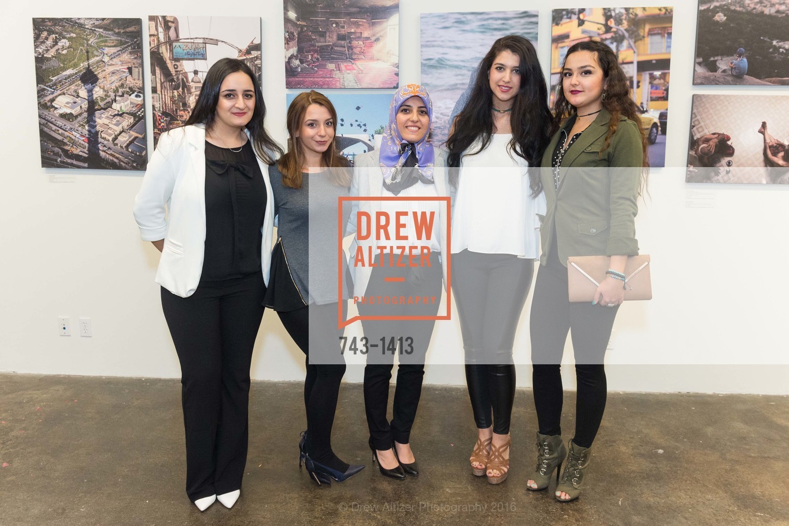 Marjan Soltani, Parisa Parsa, Mahya Jaberiansari, Sadaf Enayati, Nelly Aliyarzadeh, Iran Unveiled - Group Photo Exhibition, Kala Art Institute. 2990 San Pablo Avenue, Berkeley CA 94702, September 17th, 2016, Photo #743-1413 Marjan Soltani, Parisa Parsa, Mahya Jaberiansari, Sadaf Enayati, Nelly Aliyarzadeh, Photo #743-1413