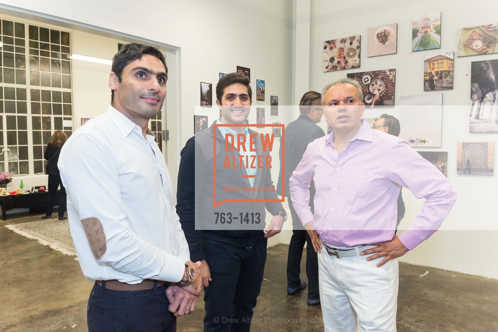 Ali Djabbari, Ebrahim Hezarkhani, Hoss Abar, Iran Unveiled - Group Photo Exhibition, Kala Art Institute. 2990 San Pablo Avenue, Berkeley CA 94702, September 17th, 2016, Photo #763-1413 Ali Djabbari, Ebrahim Hezarkhani, Hoss Abar, Photo #763-1413