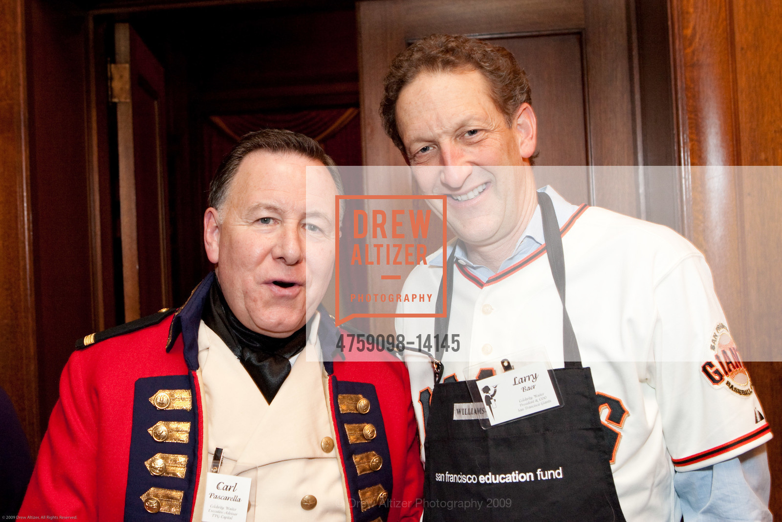 Carl Pascarella, Larry Baer - Celebrity Waiters Carl Pascarella, Executive Advisor of TPG Capital, And Larry Baer, President & COO of The San Francisco Giants, In Waiter “tips” To Benefit San Francisco Public Schools., Tipping for Teachers Celebrity Waiters, US, December 11th, 2009, Photo #4759098-14145 Carl Pascarella, Larry Baer - Celebrity Waiters Carl Pascarella, Executive Advisor of TPG Capital, And Larry Baer, President & COO of The San Francisco Giants, In Waiter “tips” To Benefit San Francisco Public Schools., Photo #4759098-14145