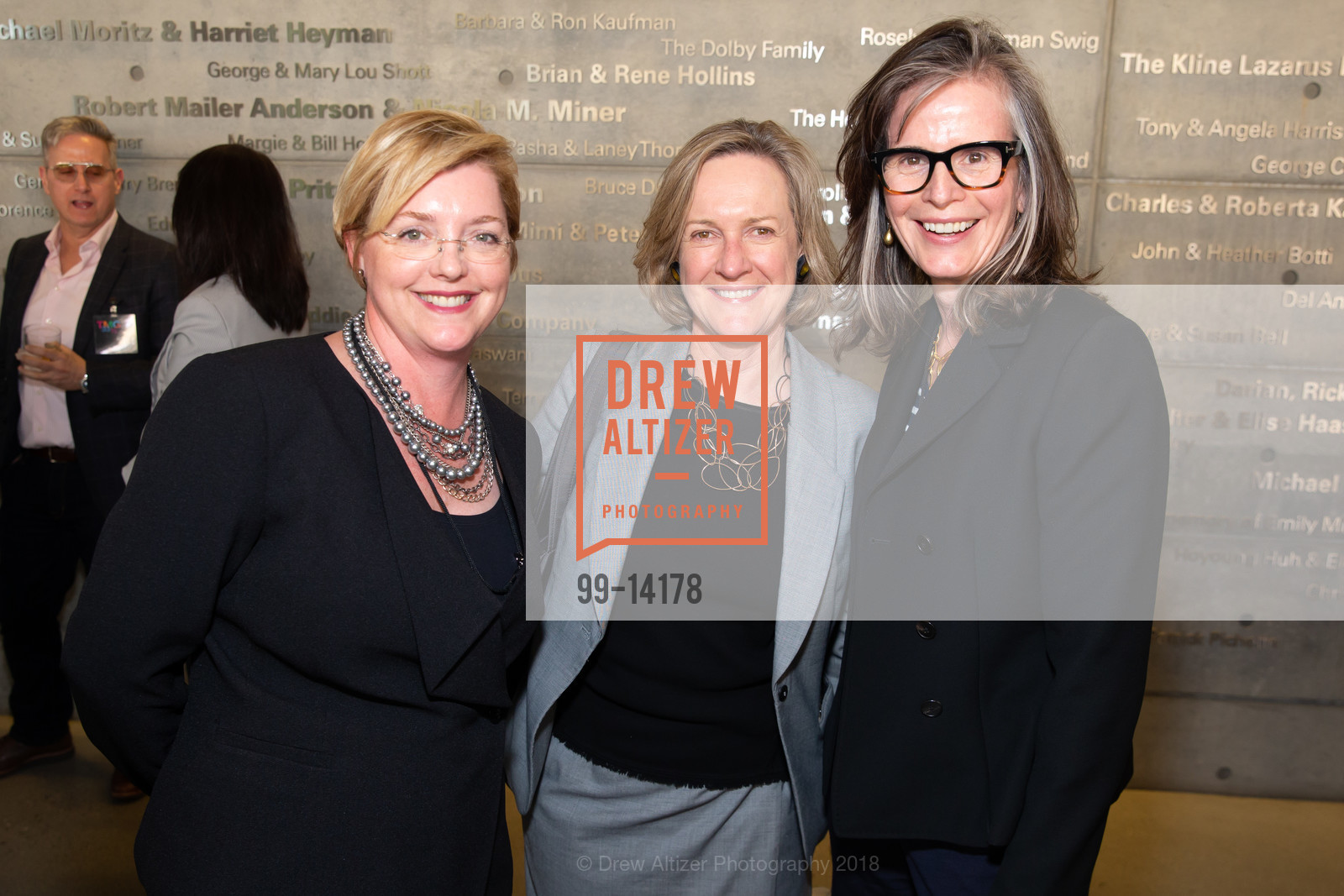 Corie Edwards, Jacinta McCann, Mary Corley, TMG Partners 33 1/3 Anniversary Reception, SFJAZZ Center. 201 Franklin Street, May 31st, 2018, Photo #99-14178 Corie Edwards, Jacinta McCann, Mary Corley, Photo #99-14178
