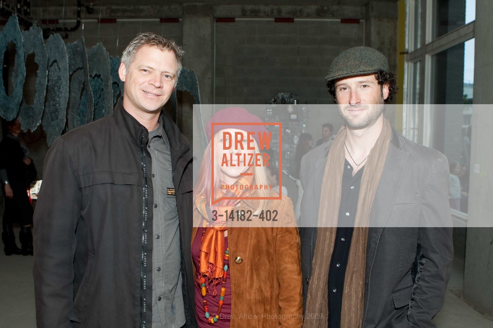 Murat Armbruster, Felice Simone Rousseau, Mateo Lewis, SMART Art's Trash into Treasure Opening Reception and Award Presentation, US, May 29th, 2009, Photo #3-14182-402 Murat Armbruster, Felice Simone Rousseau, Mateo Lewis, Photo #3-14182-402