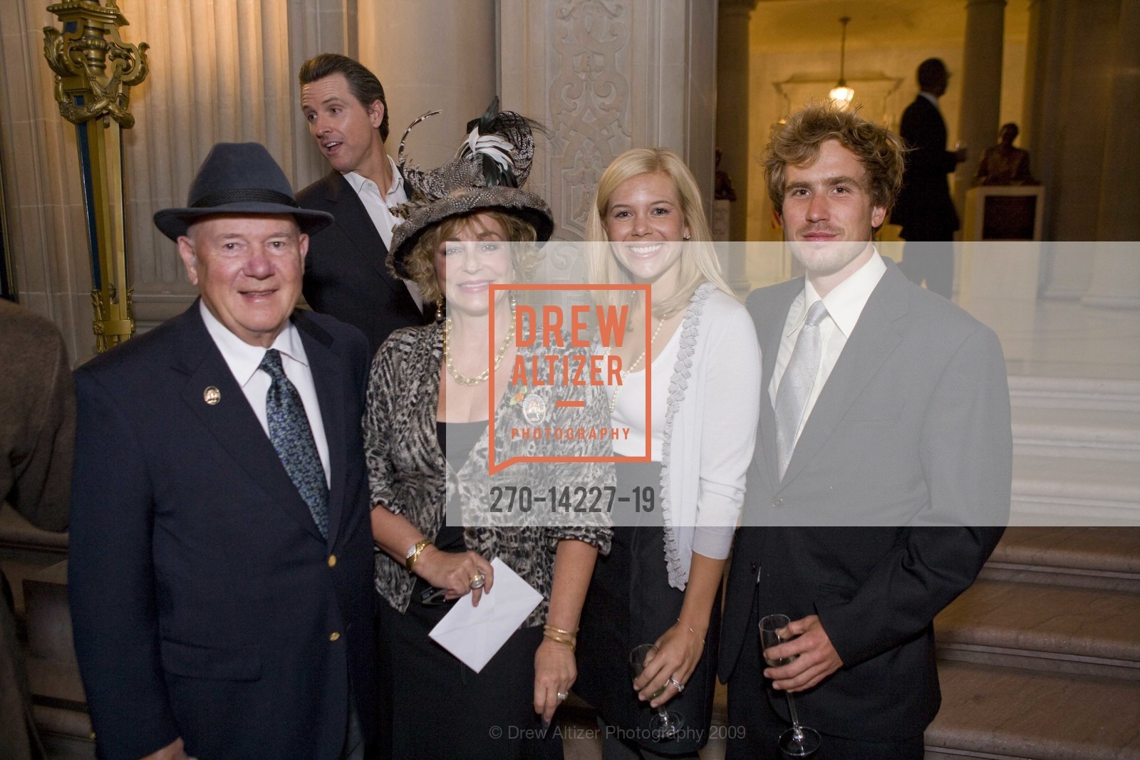 Chuck Huggins, Anna Morris, Evan Huggins, L'Avenue Group and Hon. Willie Brown host Champagne and Caviar Reception at City Hall, US, September 23rd, 2009, Photo #270-14227-19 Chuck Huggins, Anna Morris, Evan Huggins, Photo #270-14227-19