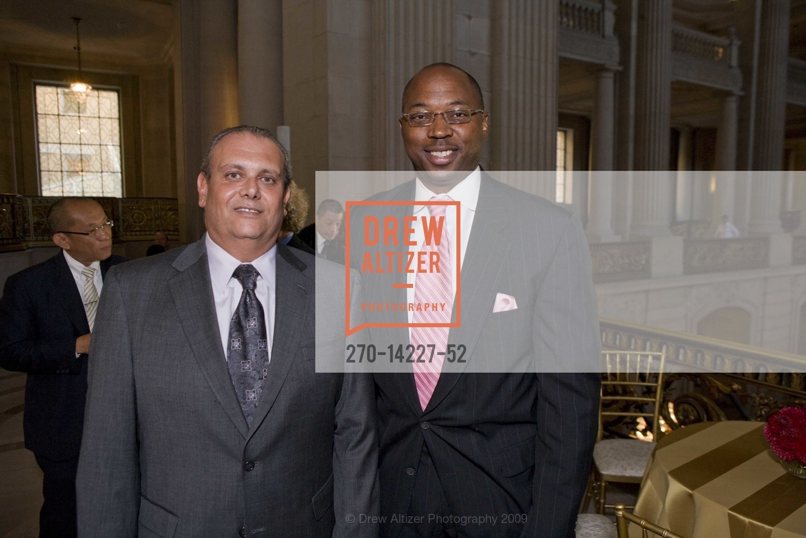 Bill O'Keeffe, Wahid Tadros, Ryan Brooks, Marc Corsi, L'Avenue Group and Hon. Willie Brown host Champagne and Caviar Reception at City Hall, US, September 23rd, 2009, Photo #270-14227-52 Bill O'Keeffe, Wahid Tadros, Ryan Brooks, Marc Corsi, Photo #270-14227-52