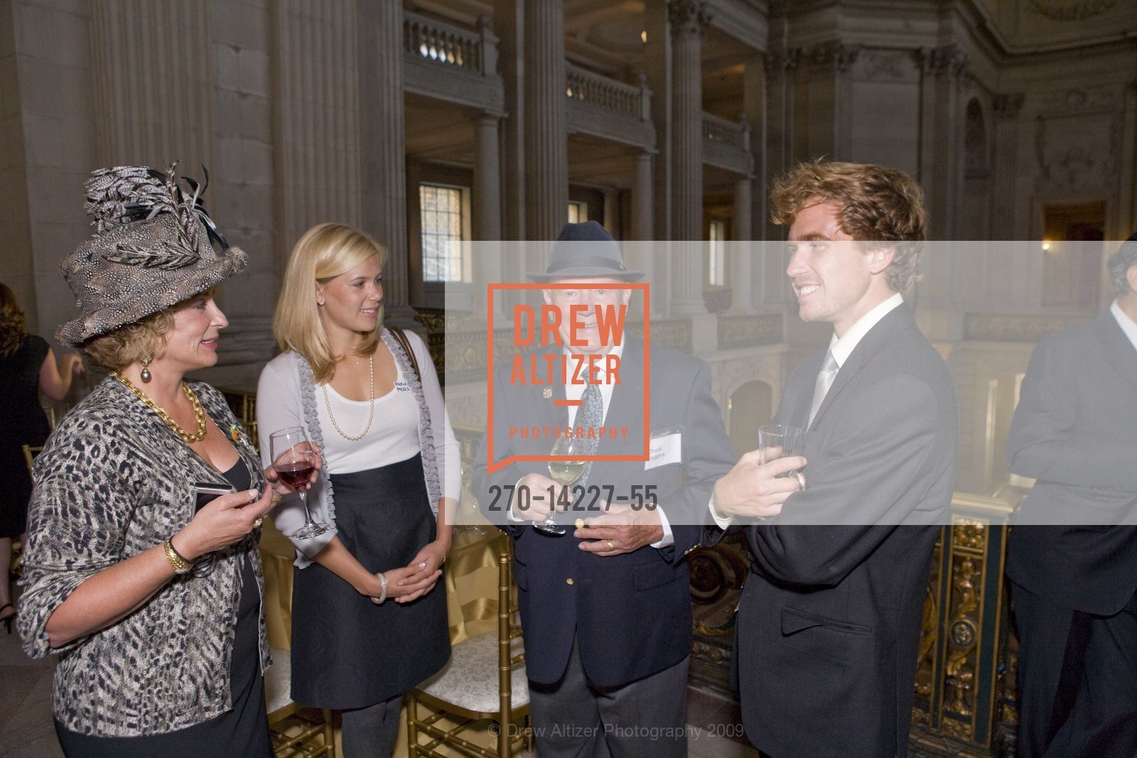 Anna Morris, Chuck Huggins, Evan Huggins, L'Avenue Group and Hon. Willie Brown host Champagne and Caviar Reception at City Hall, US, September 23rd, 2009, Photo #270-14227-55 Anna Morris, Chuck Huggins, Evan Huggins, Photo #270-14227-55
