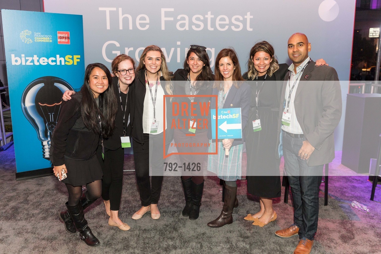Meg Panlaqui, Mary Young, Chantal Lasher, Kyra Geithman, Juliana Bunim, Dianna Cavagnaro, Avneesh Nigam, The San Francisco Chamber of Commerce Hosts biztechSF, Moscone West & Oracle Cloud Plaza on Howard Street, September 20th, 2016, Photo #792-1426 Meg Panlaqui, Mary Young, Chantal Lasher, Kyra Geithman, Juliana Bunim, Dianna Cavagnaro, Avneesh Nigam, Photo #792-1426