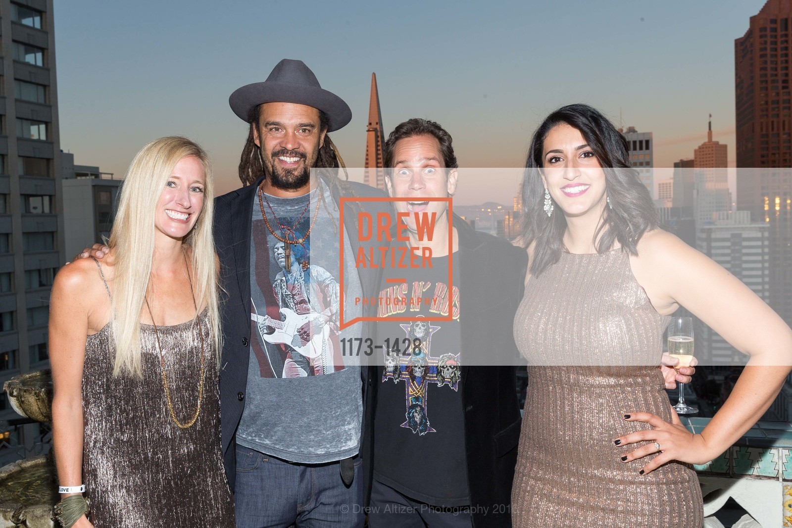 Kyle Deighan, Michael Franti, James Deighan, Sara Agah Frant, Do it for the Love Foundation Hosts the Rocker's Ball, Fairmont SF, Venetian Room, September 21st, 2016, Photo #1173-1428 Kyle Deighan, Michael Franti, James Deighan, Sara Agah Frant, Photo #1173-1428