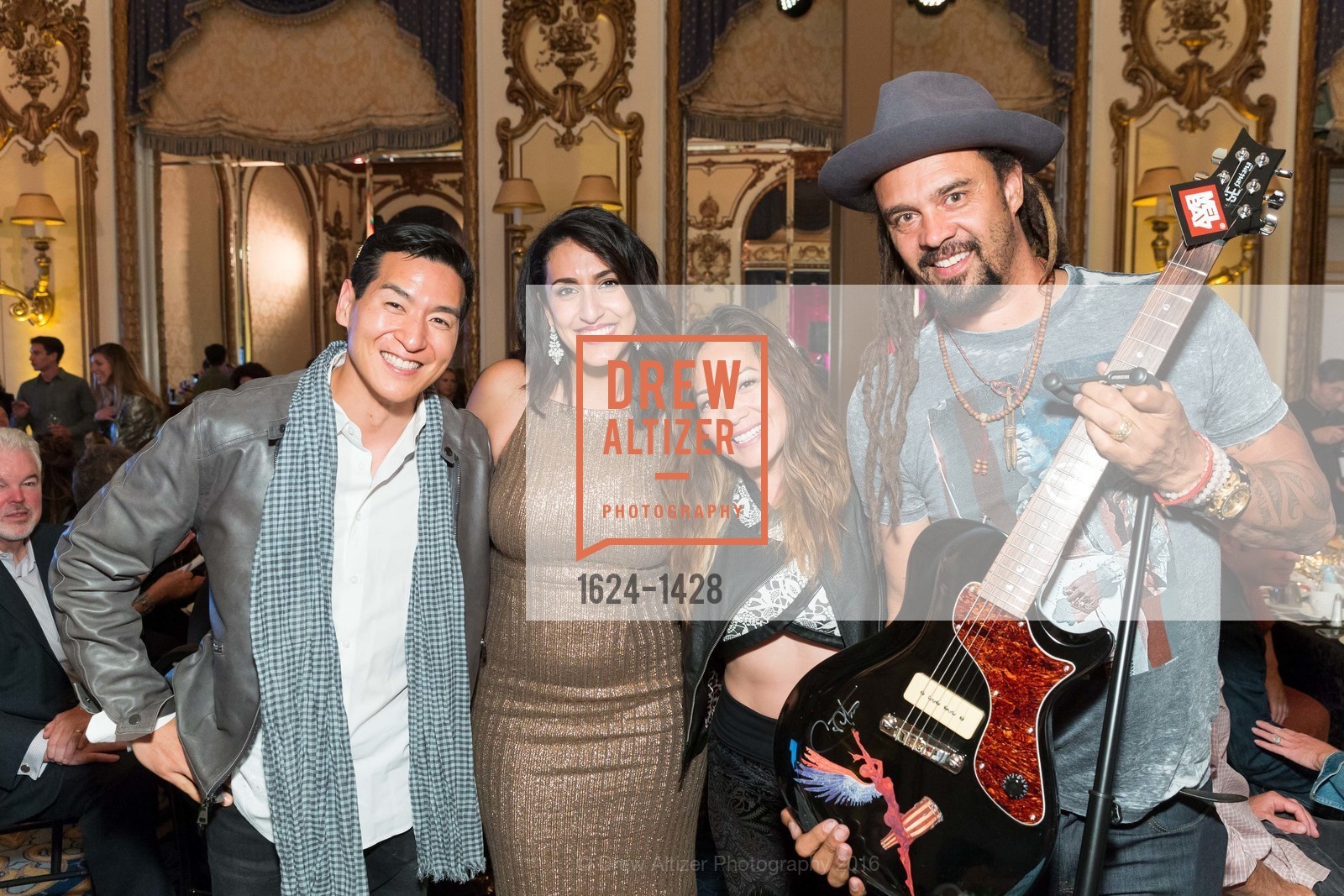 Tim Chang, Sara Agah Franti, Pang Fua Herr, Michael Franti, Do it for the Love Foundation Hosts the Rocker's Ball, Fairmont SF, Venetian Room, September 21st, 2016, Photo #1624-1428 Tim Chang, Sara Agah Franti, Pang Fua Herr, Michael Franti, Photo #1624-1428