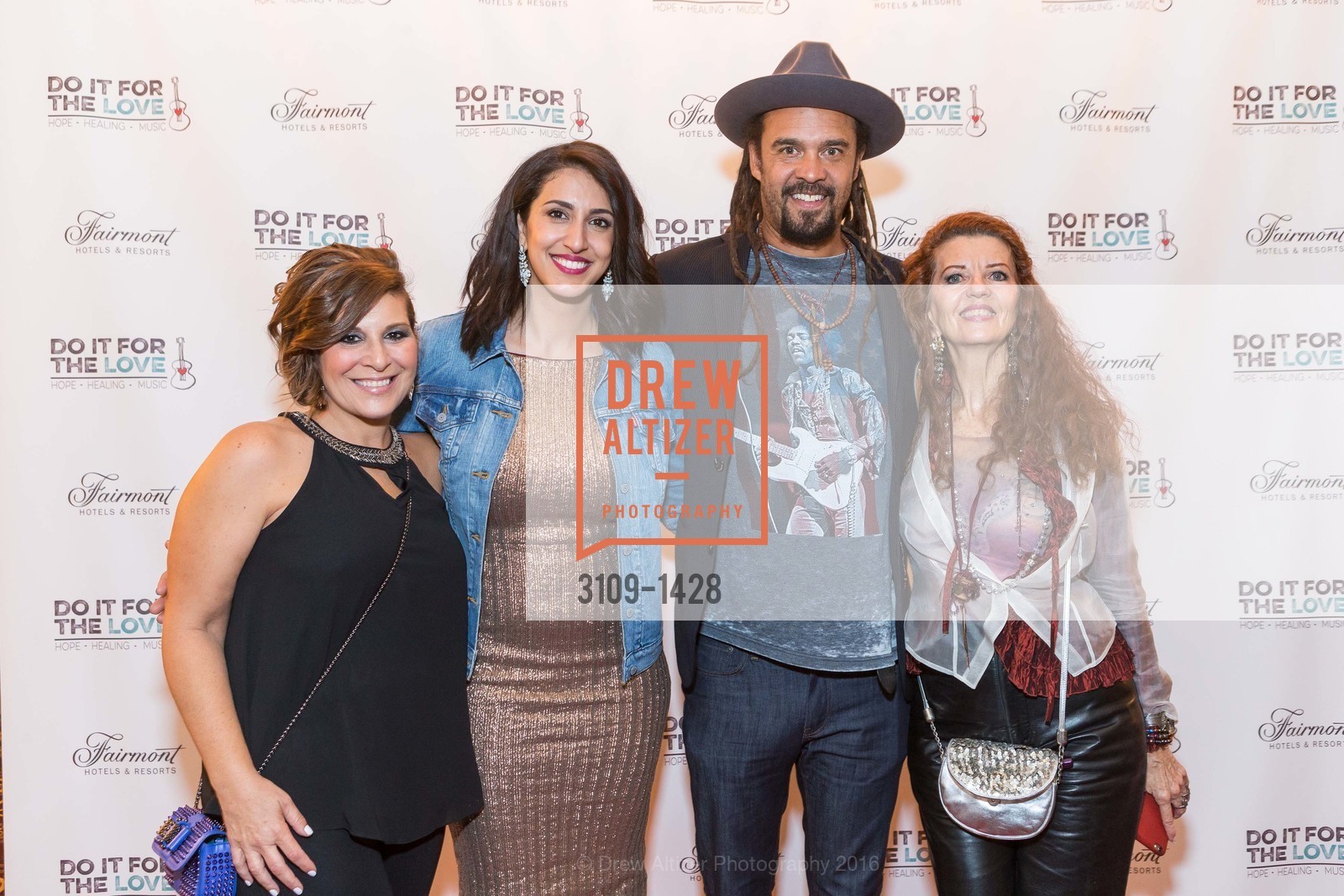 Ilana Minkoff, Sara Agah Franti, Michael Franti, Summer Simonti, Do it for the Love Foundation Hosts the Rocker's Ball, Fairmont SF, Venetian Room, September 21st, 2016, Photo #3109-1428 Ilana Minkoff, Sara Agah Franti, Michael Franti, Summer Simonti, Photo #3109-1428