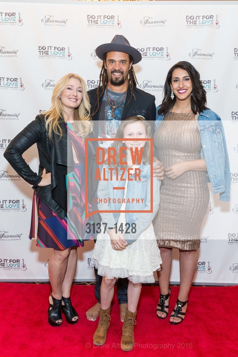 Amber Kelleher-Andrews, Michael Franti, Sara Agah Franti, Tallulah Andrews, Do it for the Love Foundation Hosts the Rocker's Ball, Fairmont SF, Venetian Room, September 21st, 2016, Photo #3137-1428 Amber Kelleher-Andrews, Michael Franti, Sara Agah Franti, Tallulah Andrews, Photo #3137-1428