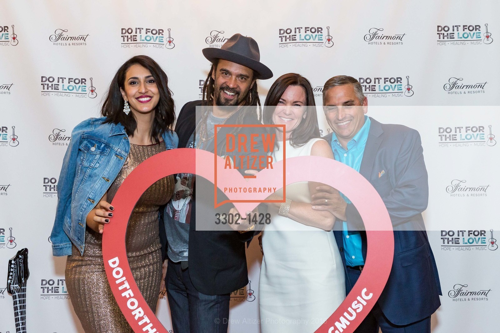 Sara Agah Franti, Michael Franti, Shannon O'Shaughnessy, Matt Schiefferly, Do it for the Love Foundation Hosts the Rocker's Ball, Fairmont SF, Venetian Room, September 21st, 2016, Photo #3302-1428 Sara Agah Franti, Michael Franti, Shannon O'Shaughnessy, Matt Schiefferly, Photo #3302-1428