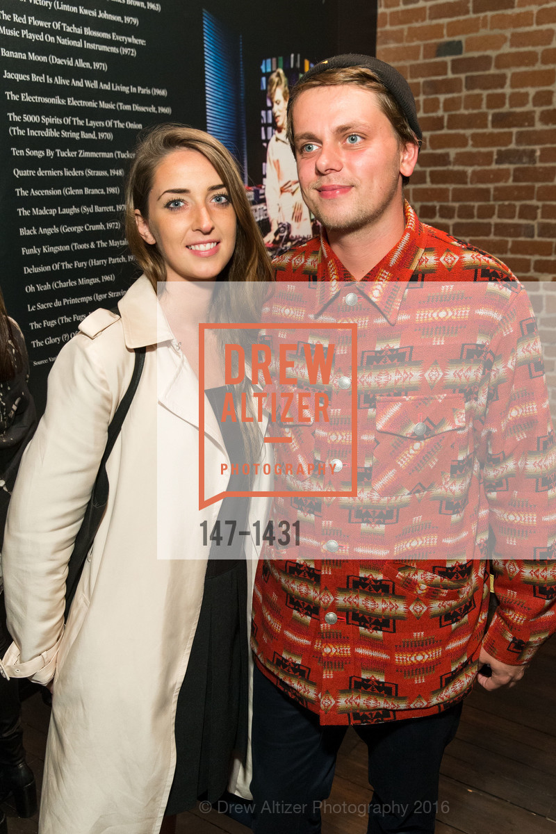 Danielle Bourassa-Young, Marciek Jamicki, SF Bowie Exhibition, Reception, Dinner & After Party, Exhibition. 74 Langton St, September 22nd, 2016, Photo #147-1431 Danielle Bourassa-Young, Marciek Jamicki, Photo #147-1431