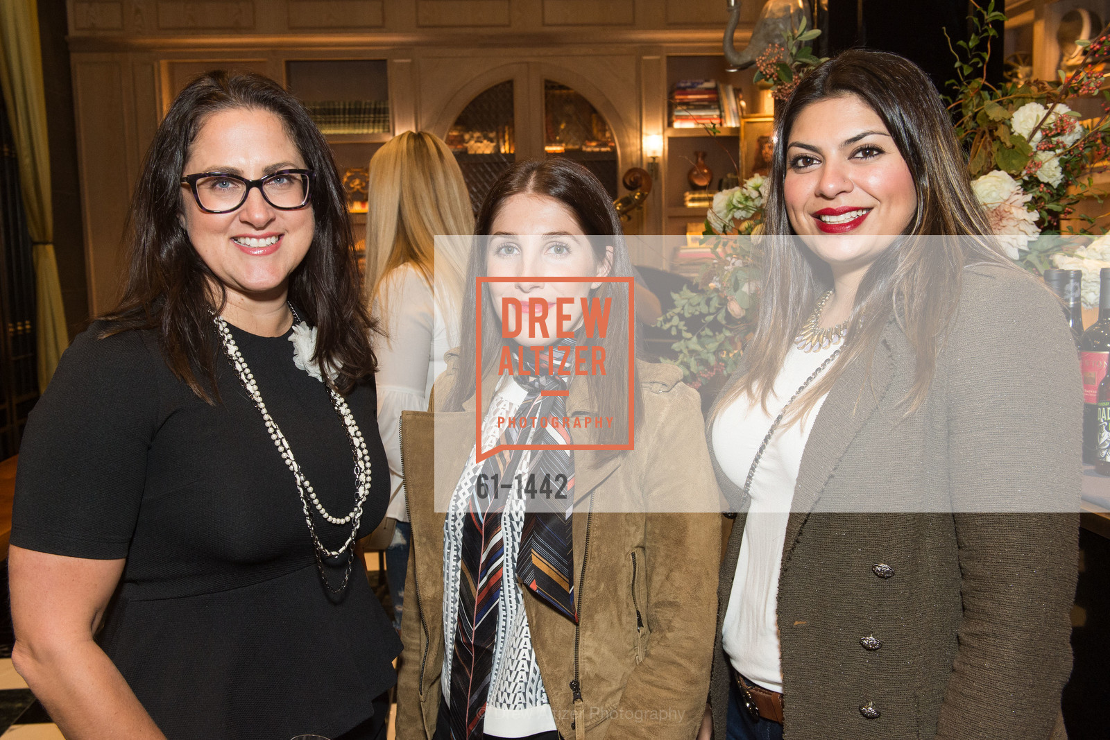 Julie Schmitz, Brittany Montalbo, Basma Rajper, An Evening of Champagne & Caviar, The Harrison, (Grand Salon). 401 Harrison Street, Photo #61-1442 Julie Schmitz, Brittany Montalbo, Basma Rajper, Photo #61-1442