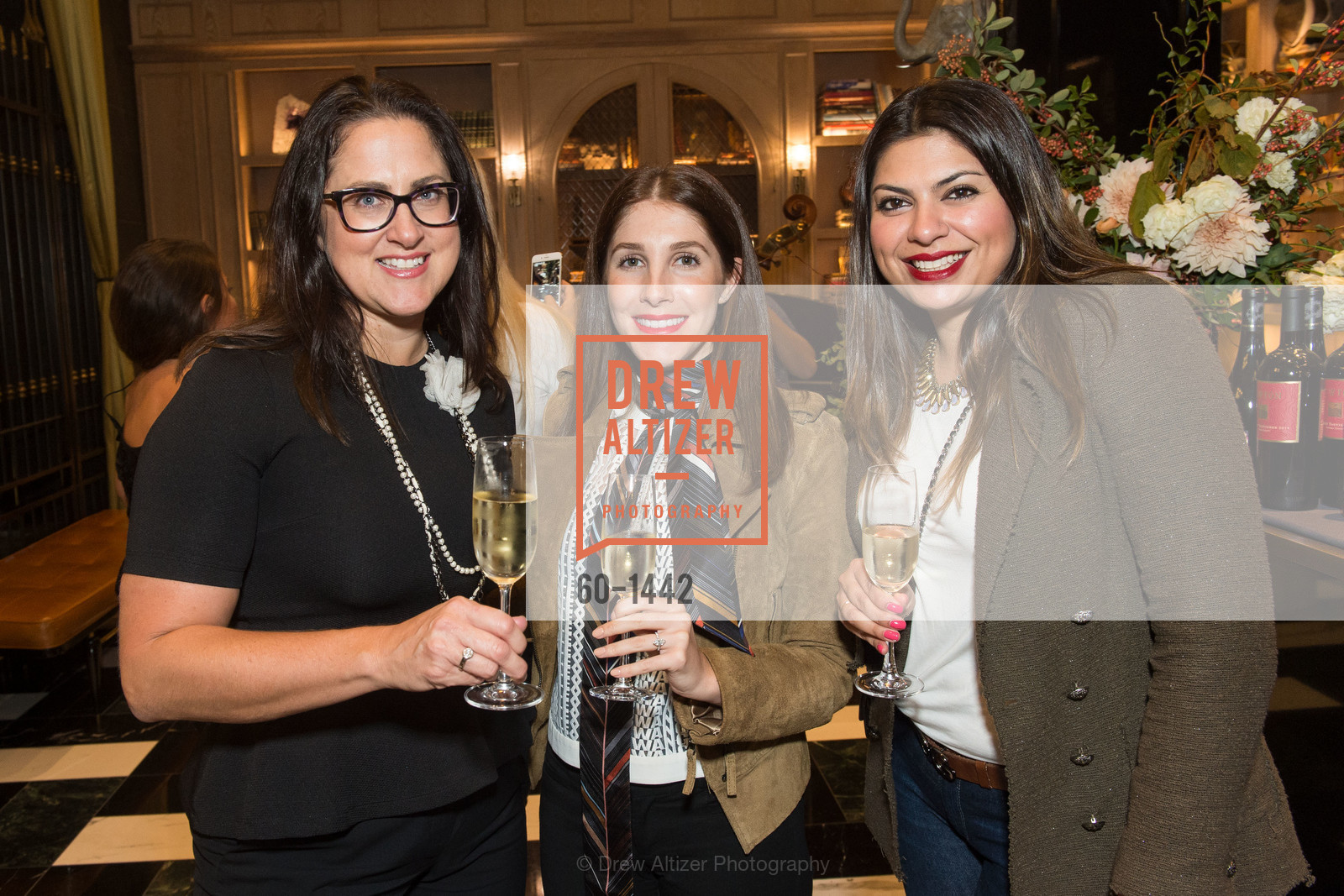 Julie Schmitz, Brittany Montalbo, Basma Rajper, An Evening of Champagne & Caviar, The Harrison, (Grand Salon). 401 Harrison Street, Photo #60-1442 Julie Schmitz, Brittany Montalbo, Basma Rajper, Photo #60-1442