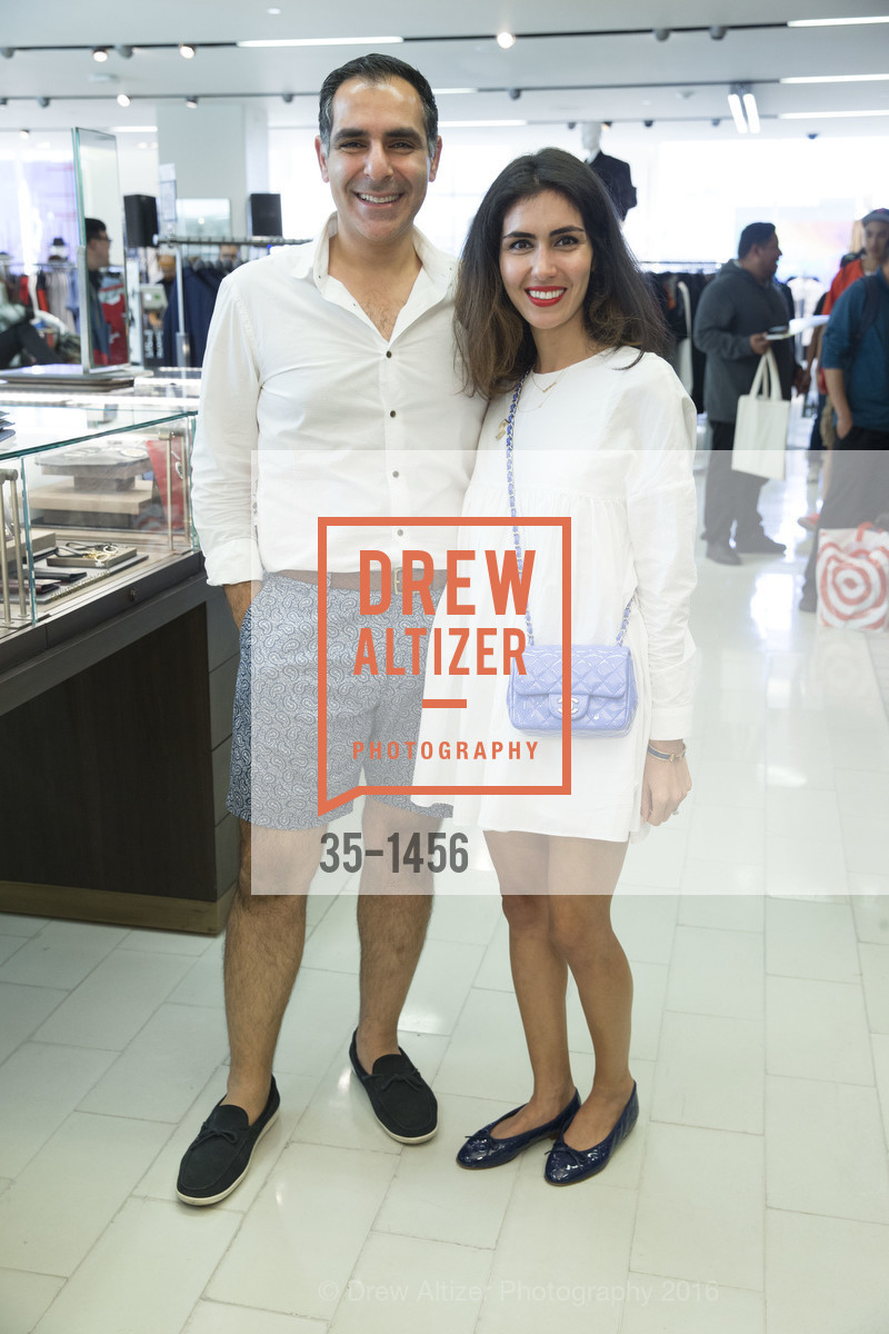 Mike Nejad, Feryal Serdowsi, Saks Fifth Avenue Men's Floor Launch with Former 49er Ronnie Lott, Saks. 384 Post St, October 8th, 2016, Photo #35-1456 Mike Nejad, Feryal Serdowsi, Photo #35-1456